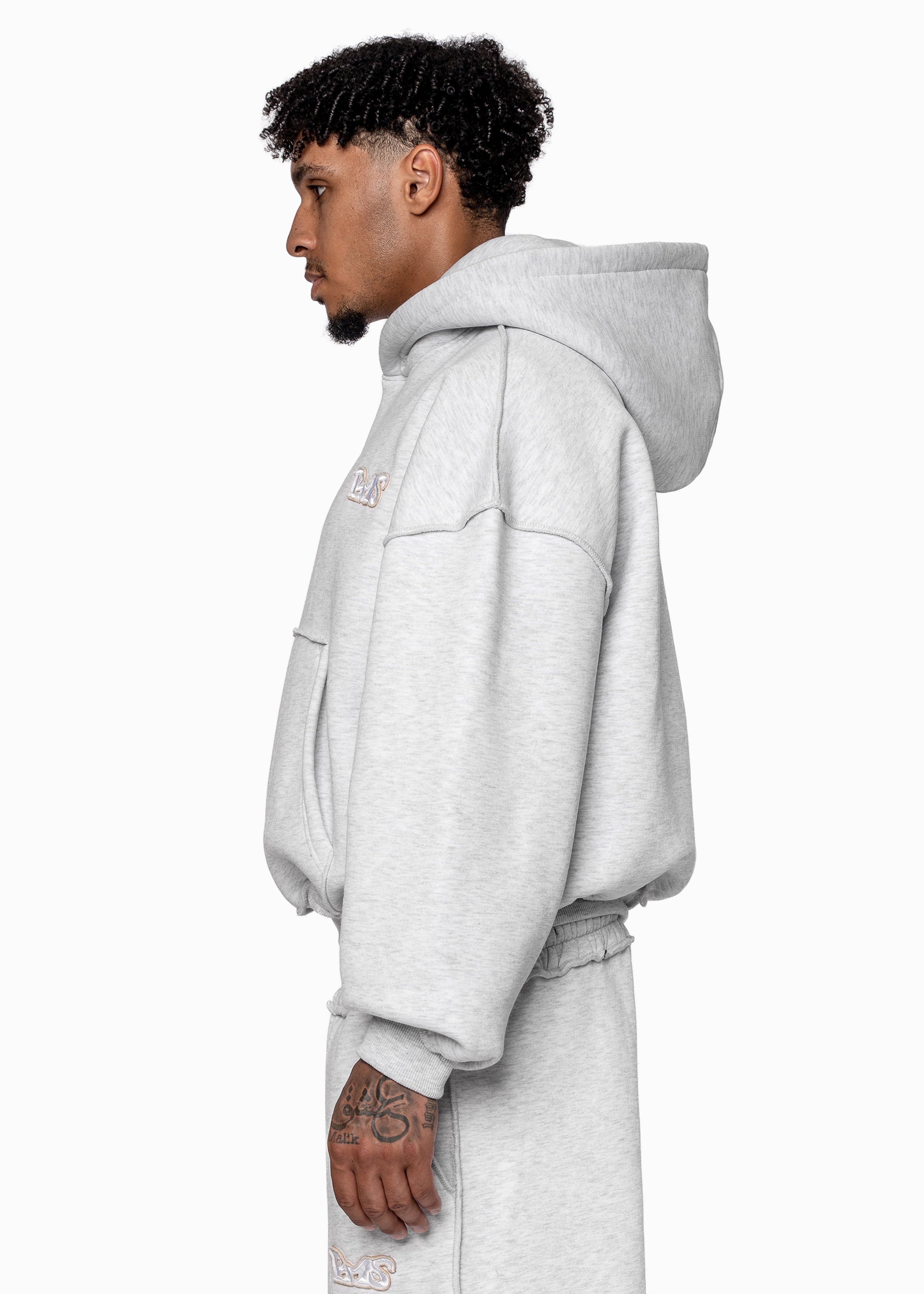 PATCH GREY HOODIE