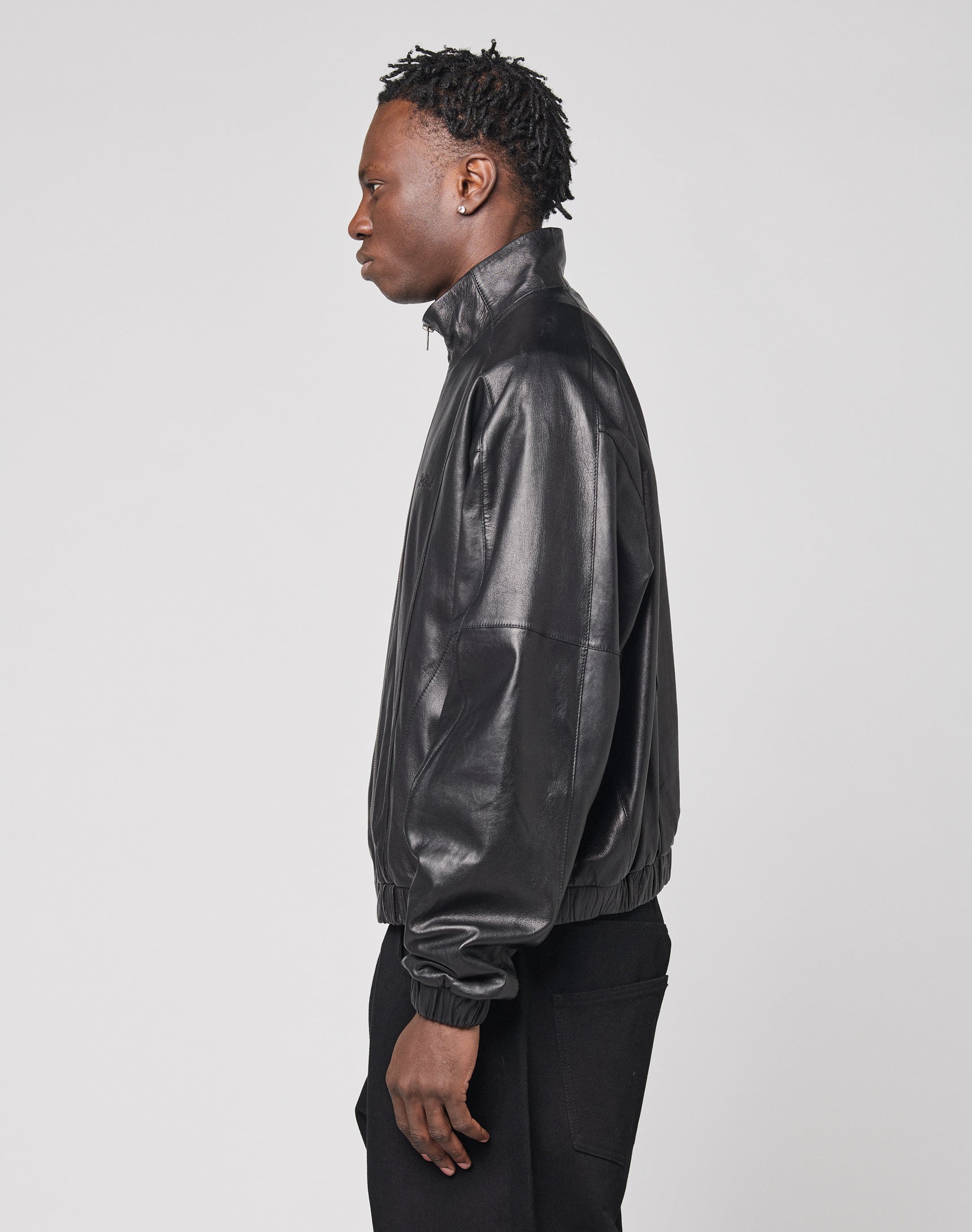 Live Fast Leather Trackjacket