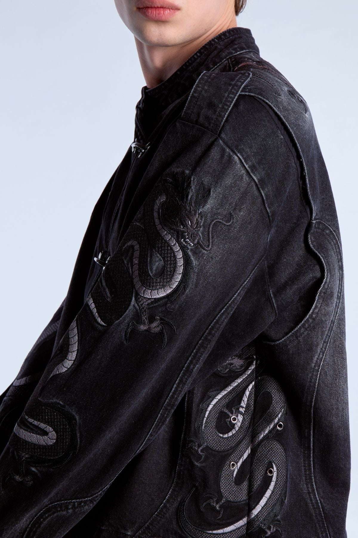 Dragon Denim Jacket Black