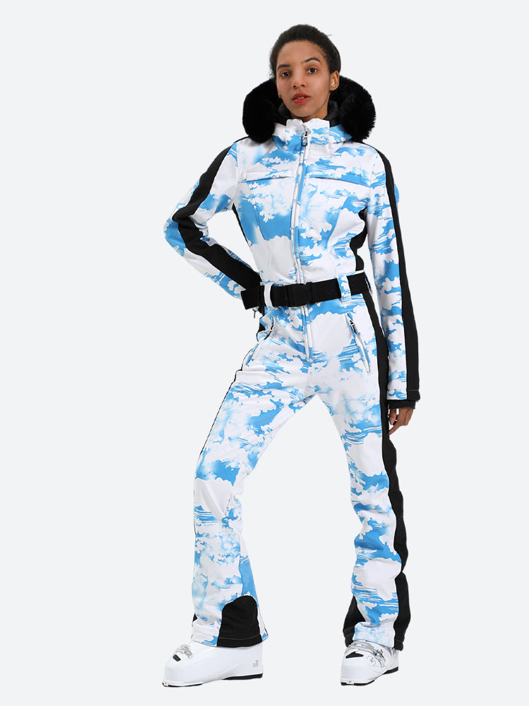 Women's Petal Slim-Fit Abrasion-Resistant One-Piece Ski Suits
