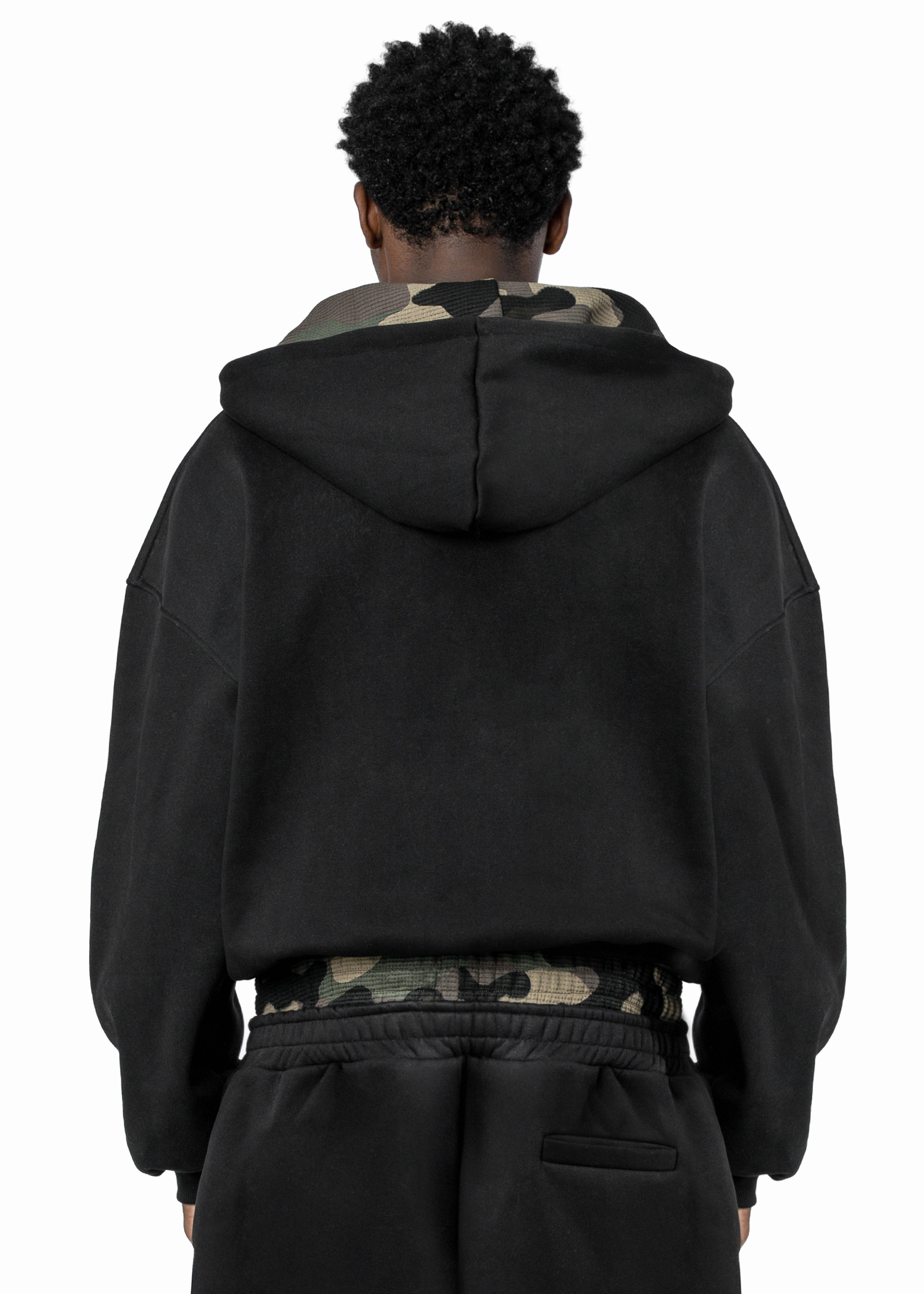 BLACK CAMO GREEN HOODIE