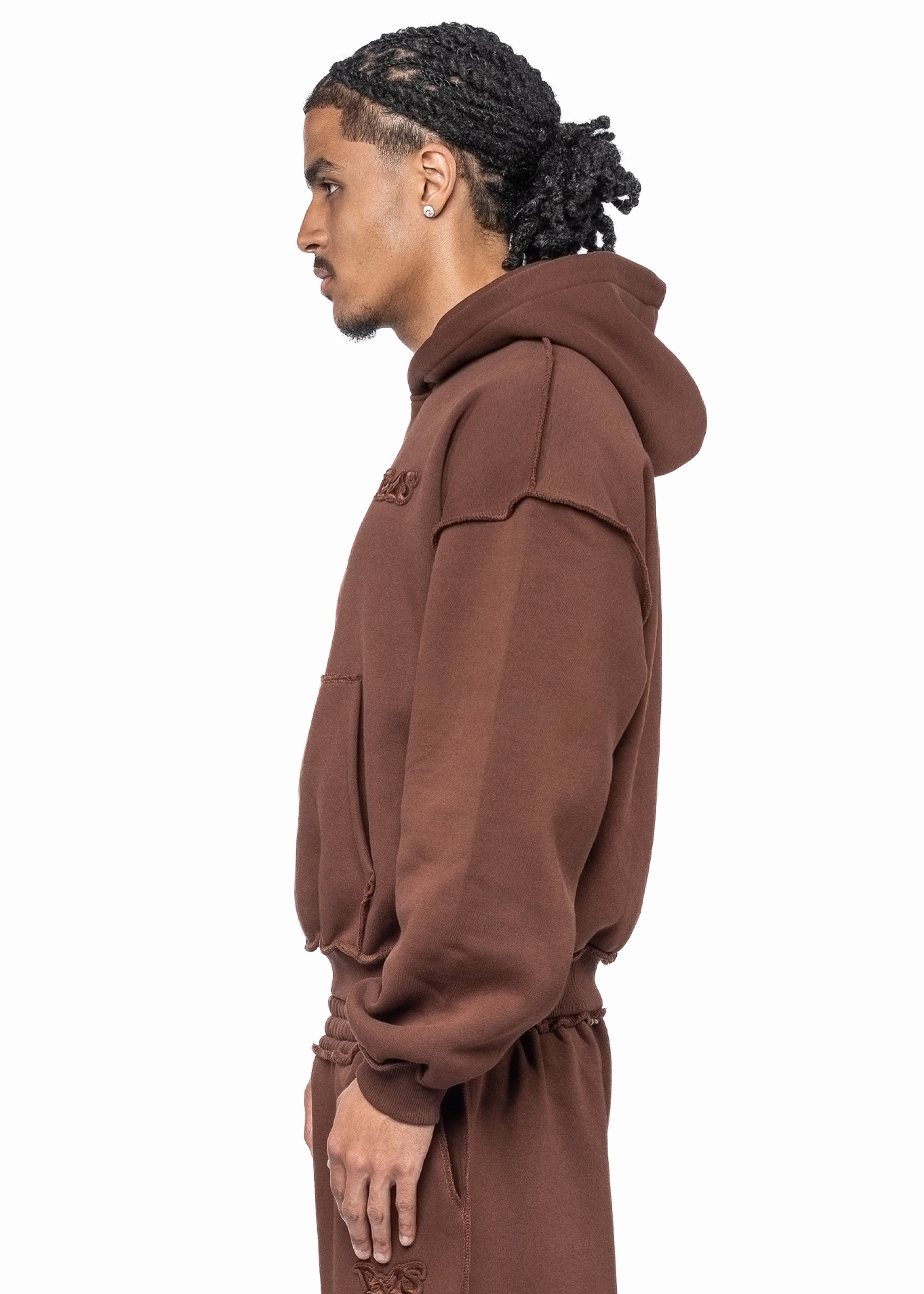 PATCH BROWN HOODIE