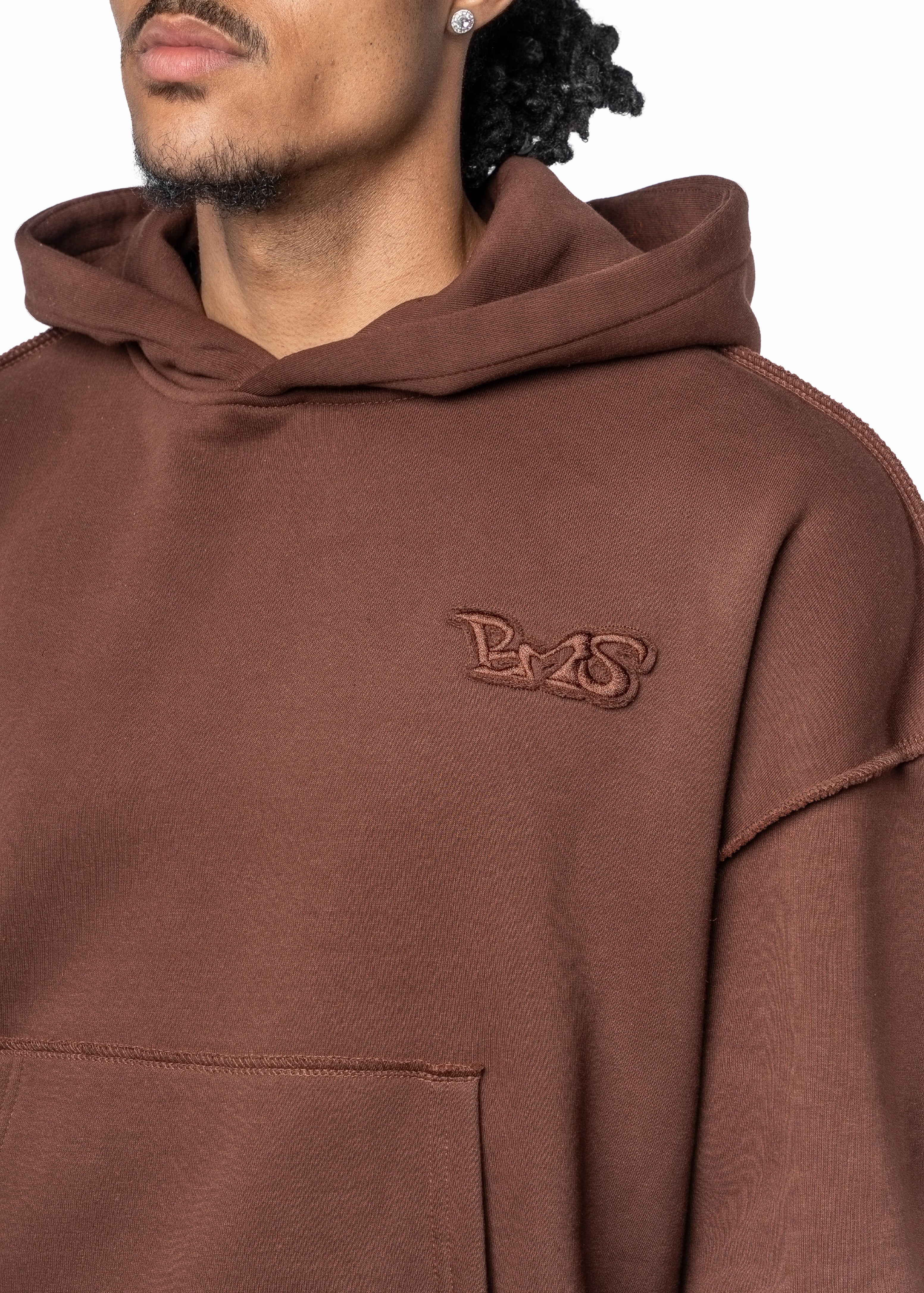 PATCH BROWN HOODIE