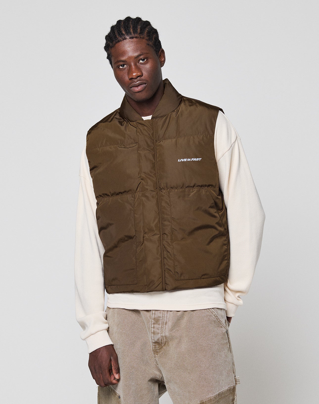 Live Fast Cropped Vest