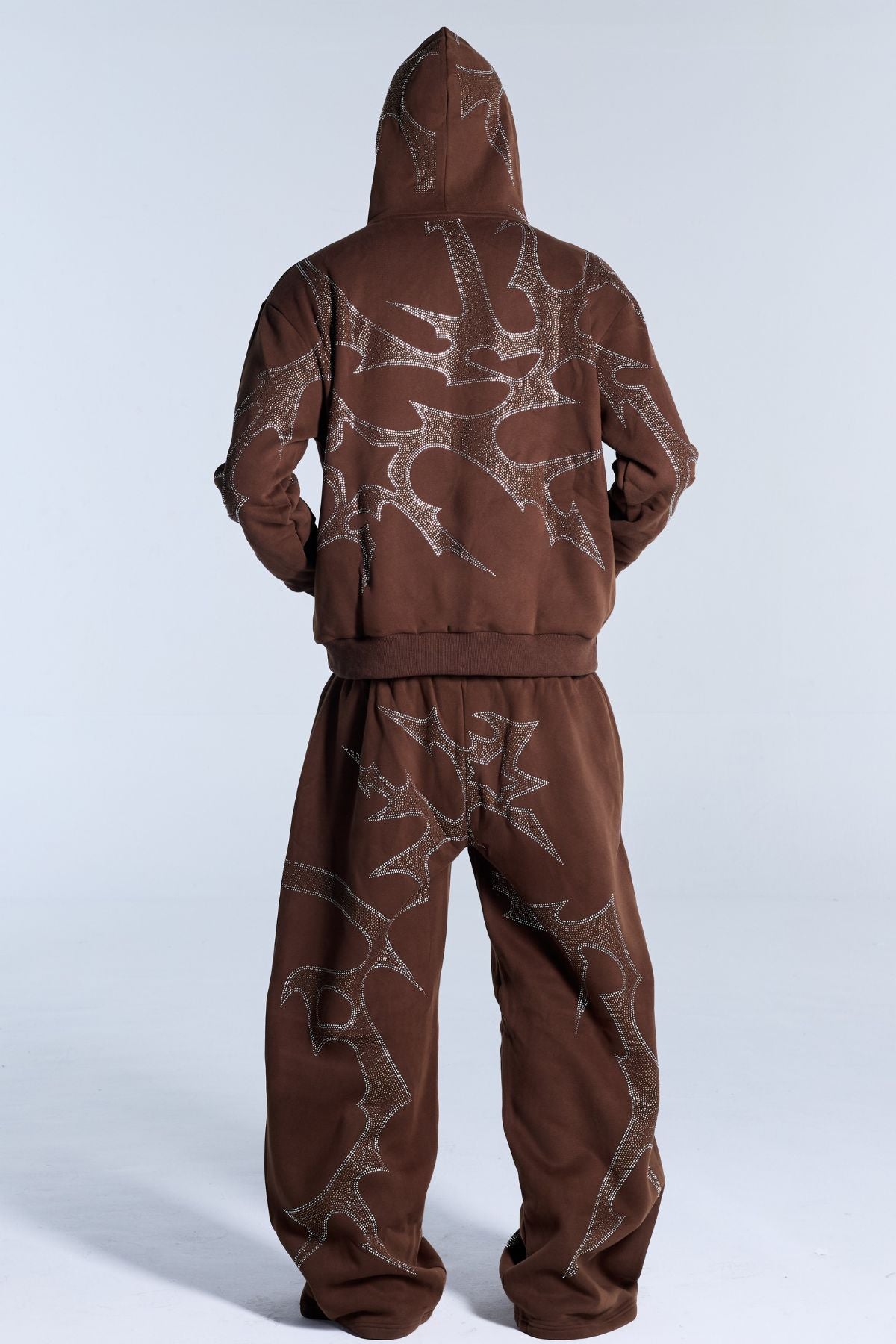 THORNS ZIP HOODIE BROWN