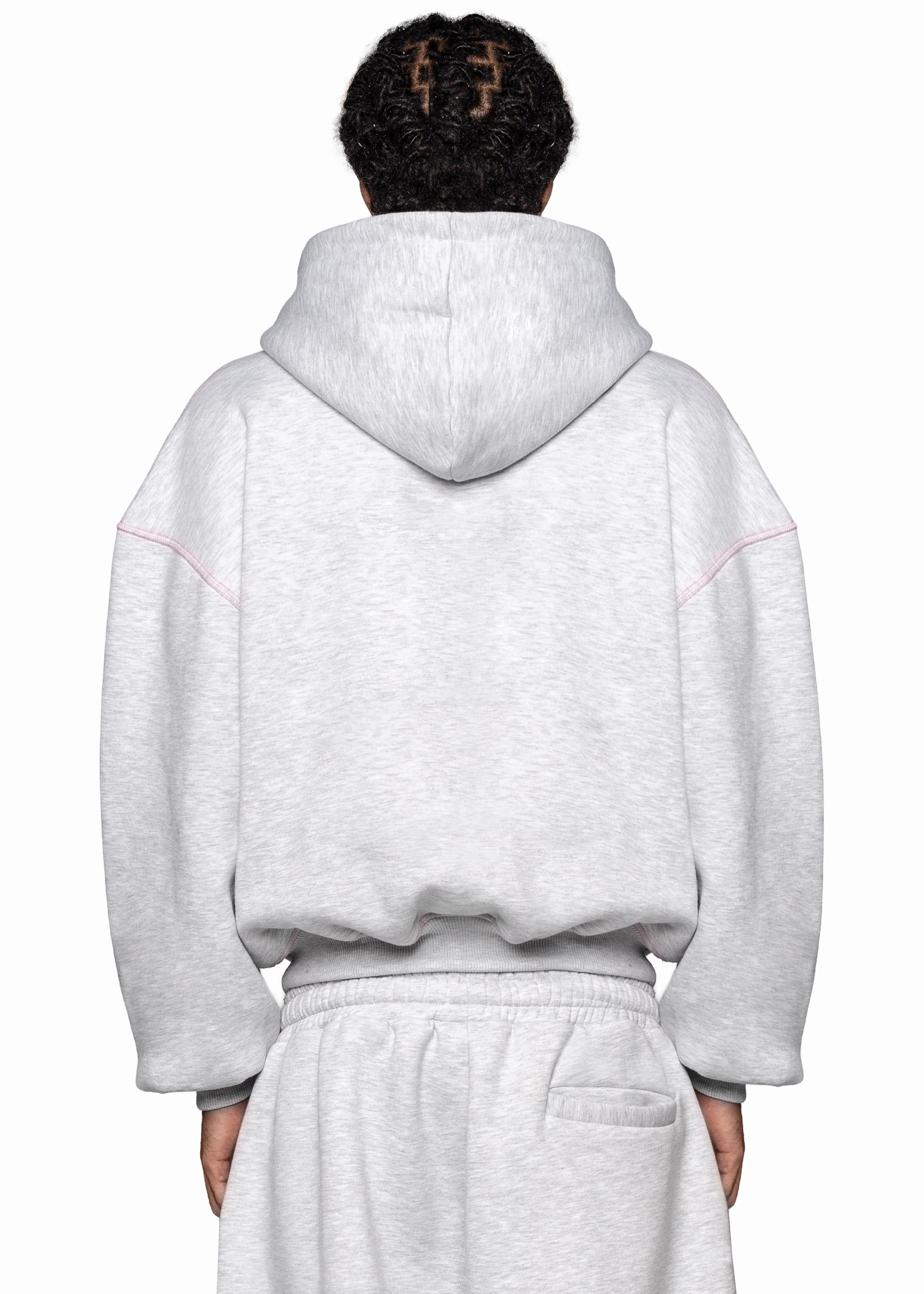GREY LINE PINK HOODIE