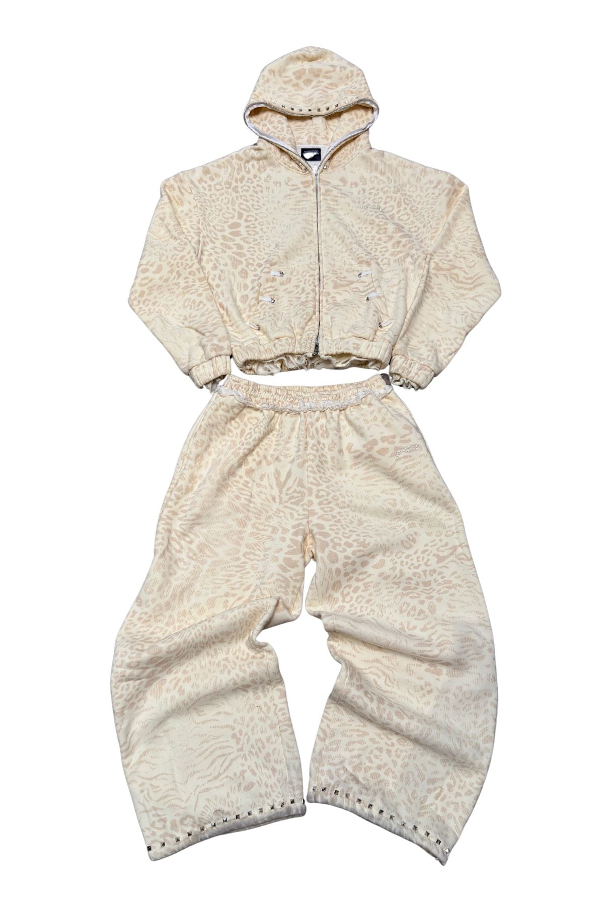 Leopard Sweatpants (Cream)