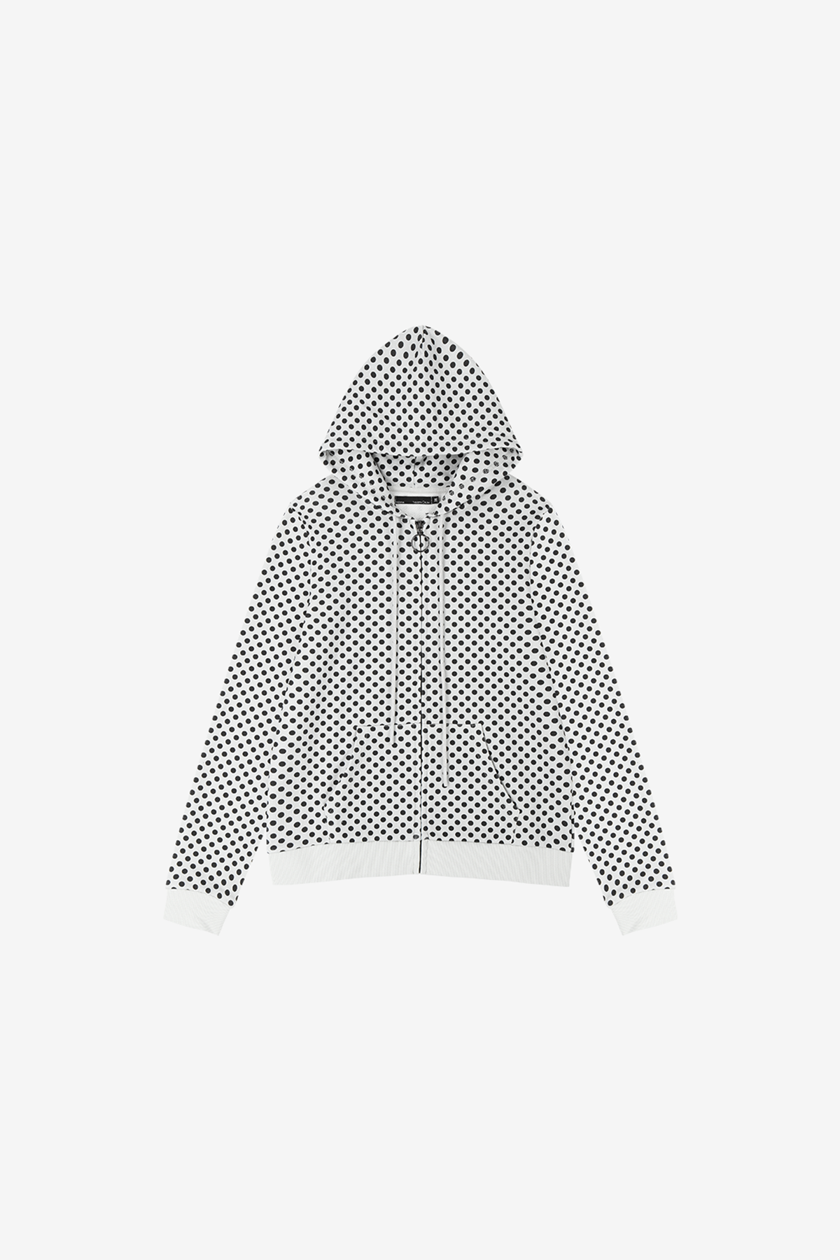 Polka Dot Slim Zip Hoodie