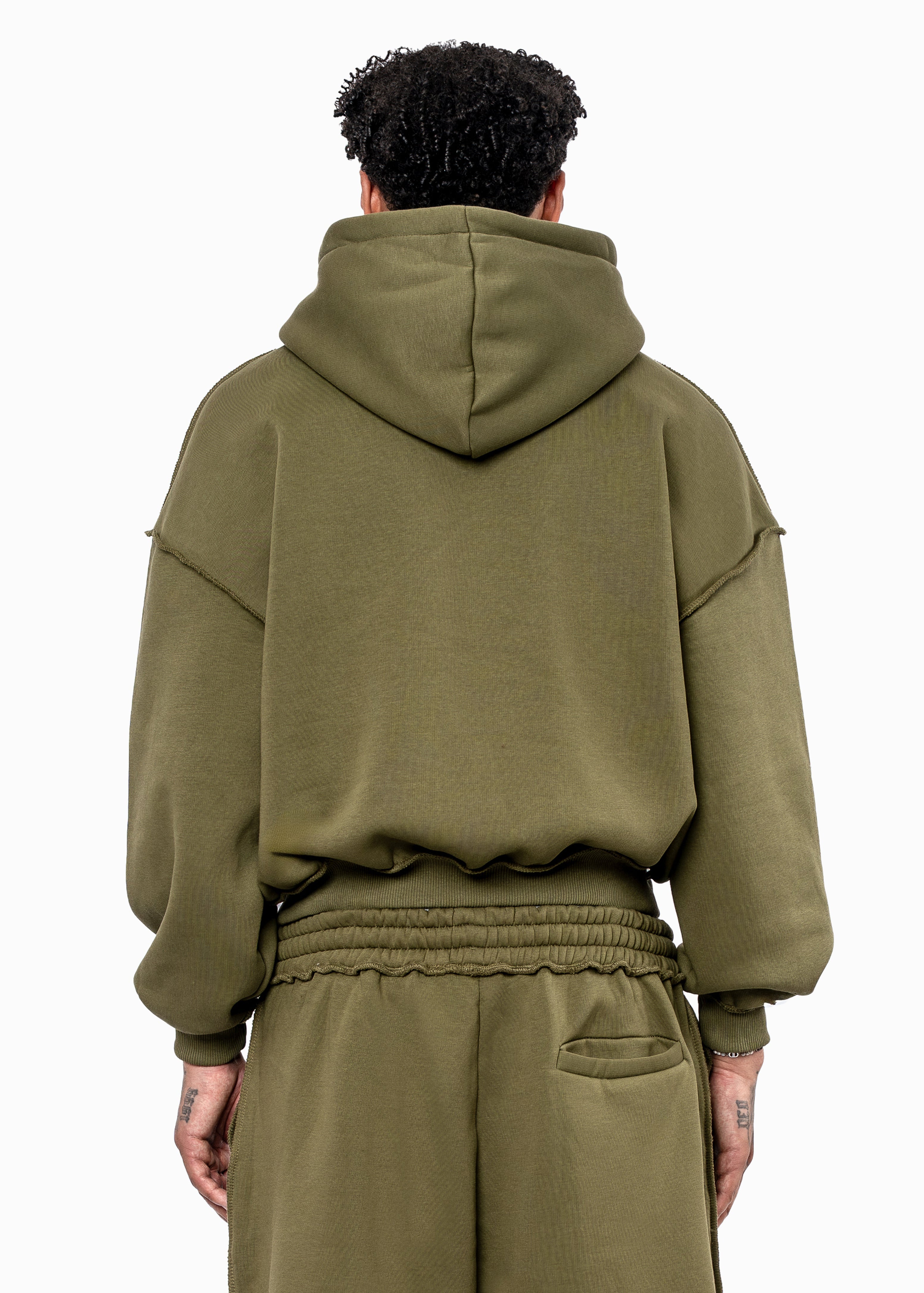 PATCH OLIVE HOODIE