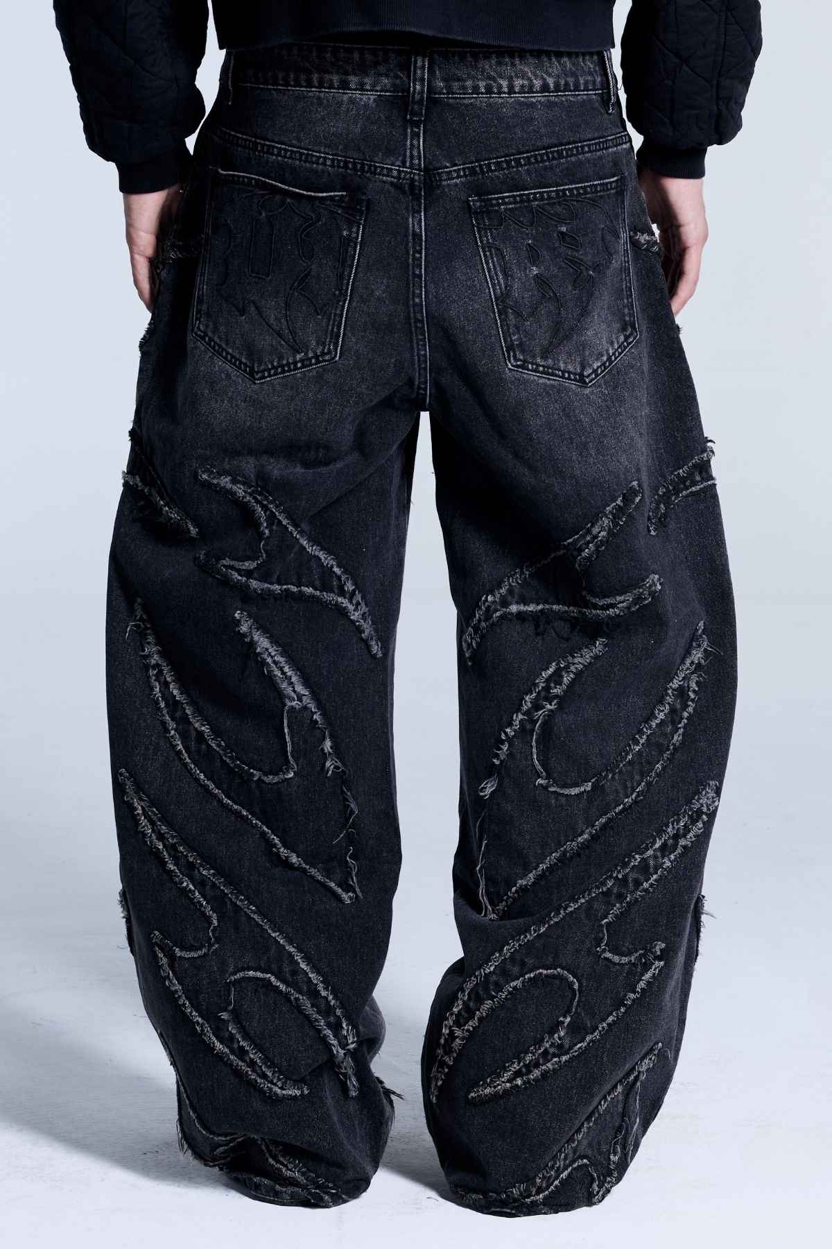 Flamed Black Denim