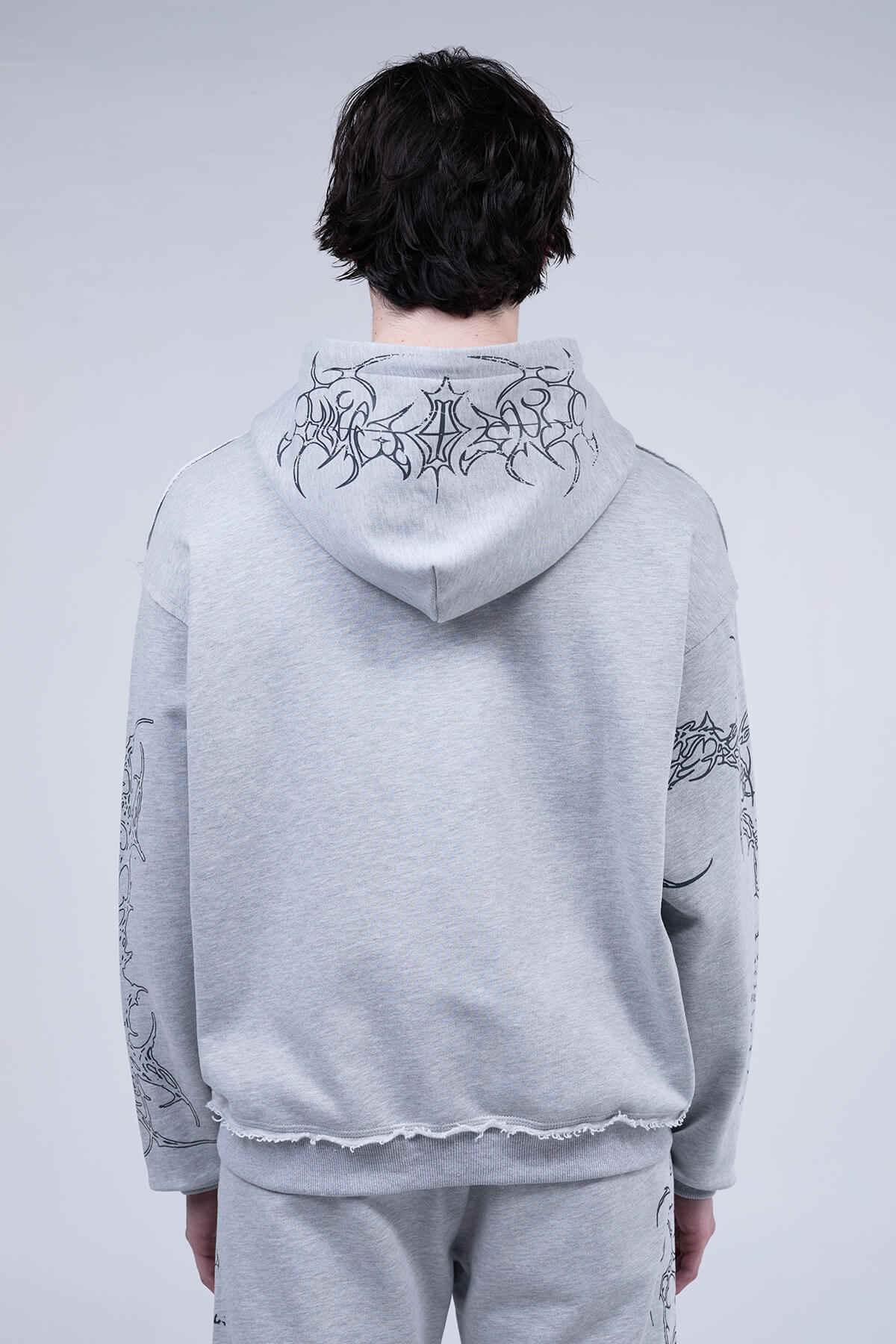 Gray Sigil Zip Hoodie