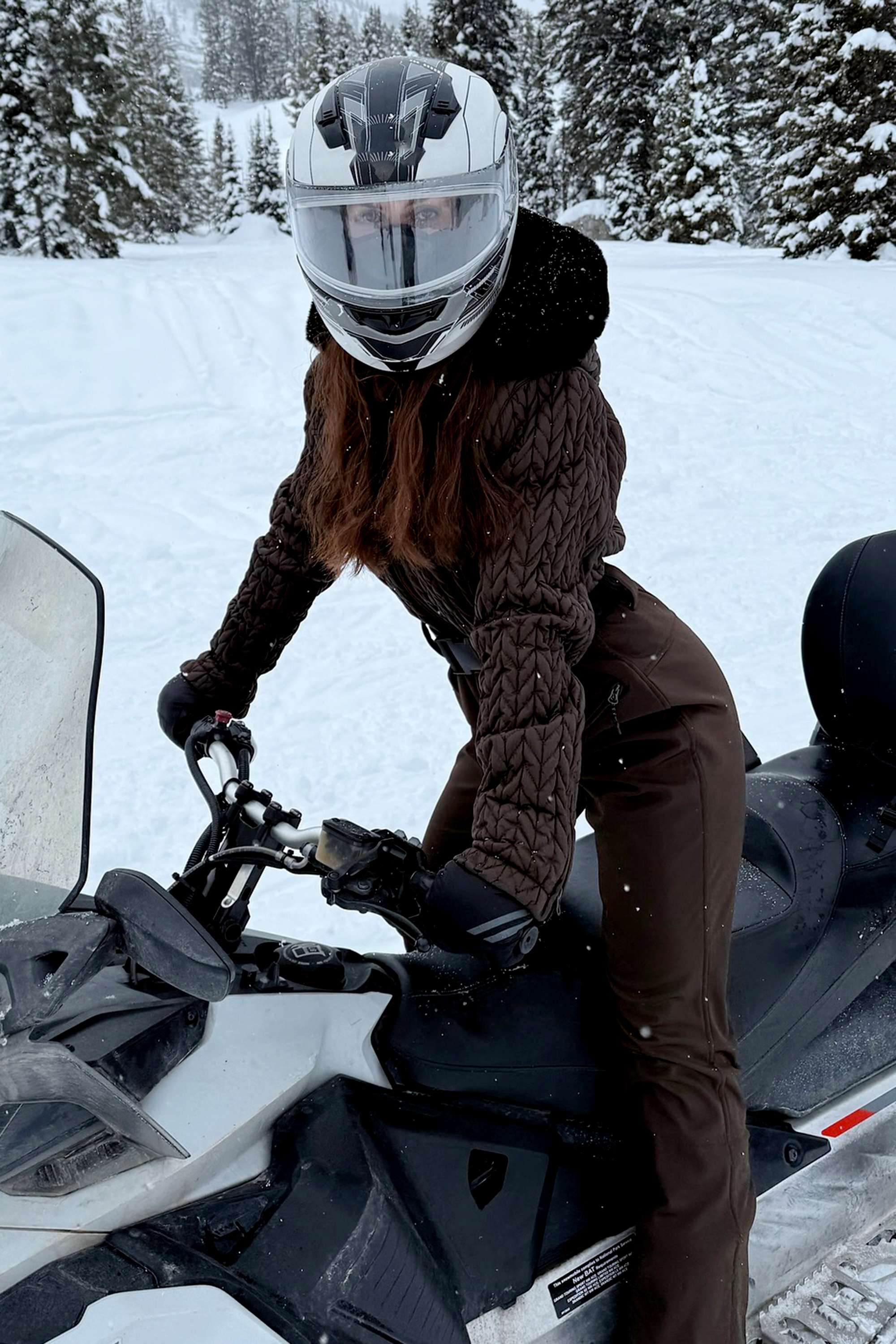 Women's Black Full Shirred Design One-Piece Ski Suit