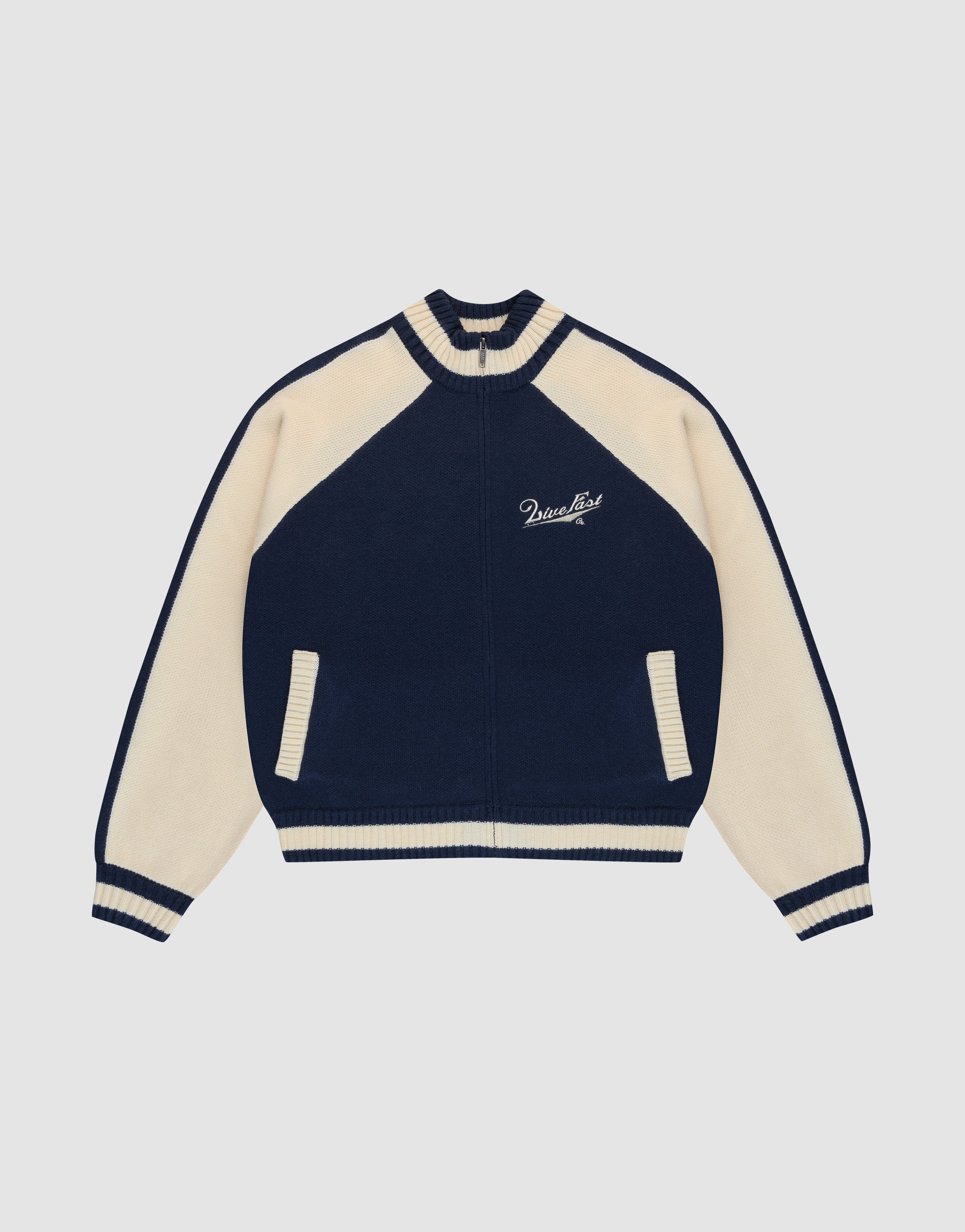 Boxy Knit Zip Jacket