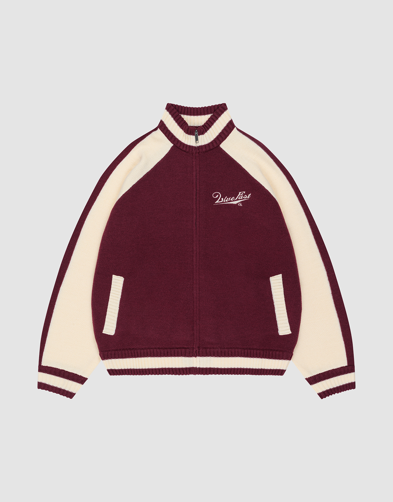Boxy Knit Zip Jacket