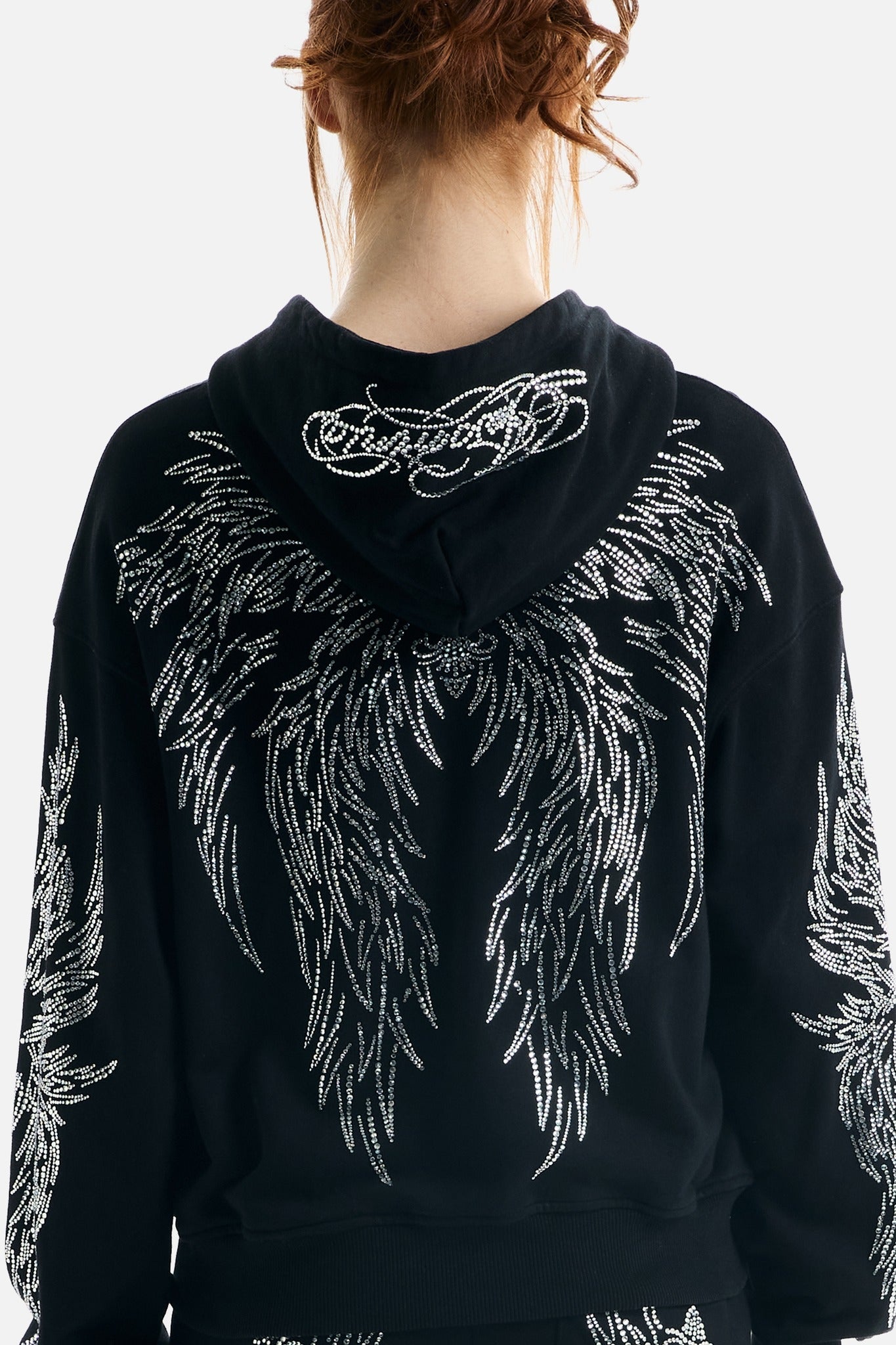 All Over Wings Rhinestone Hoodie