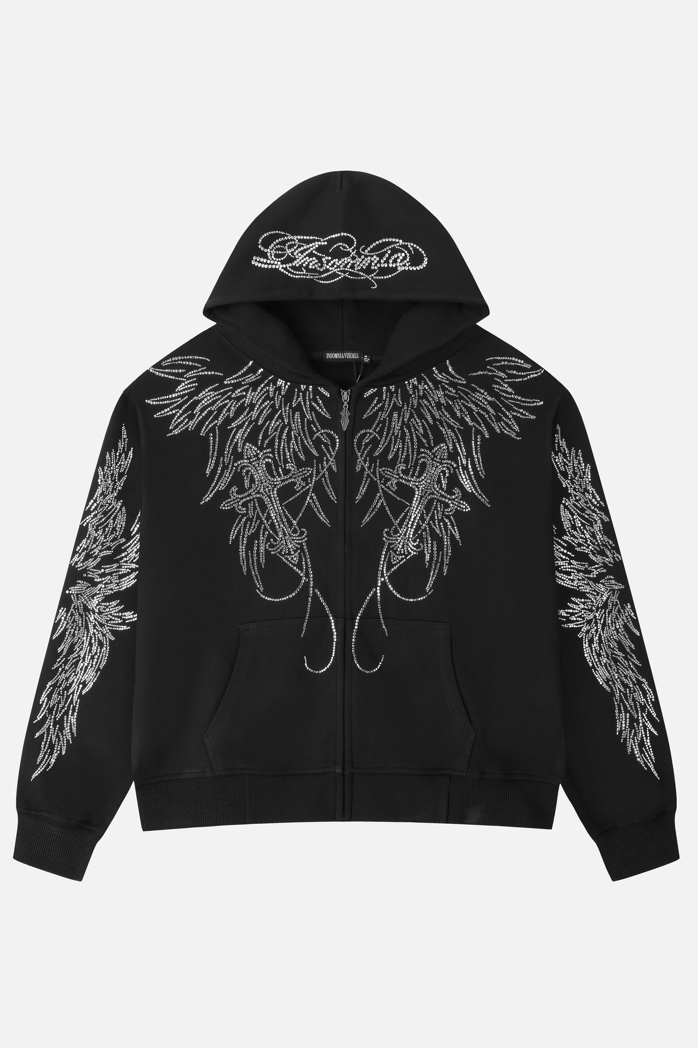 All Over Wings Rhinestone Hoodie