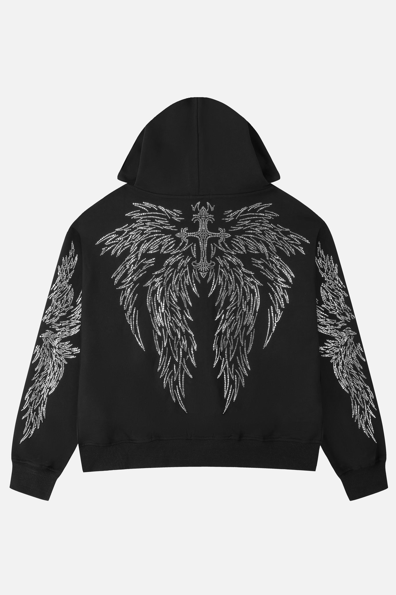 All Over Wings Rhinestone Hoodie