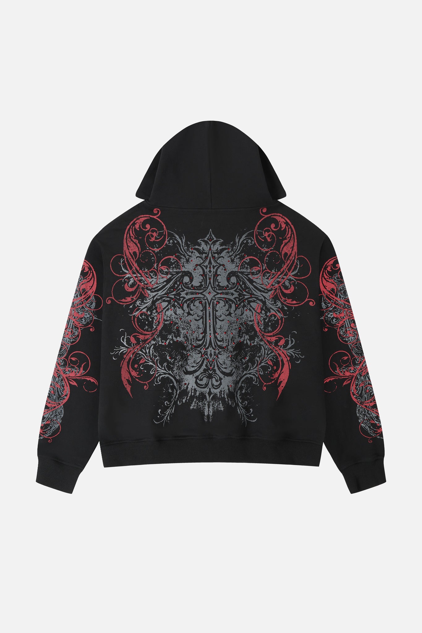 Black Scripture Eclipse Zip Up Hoodie