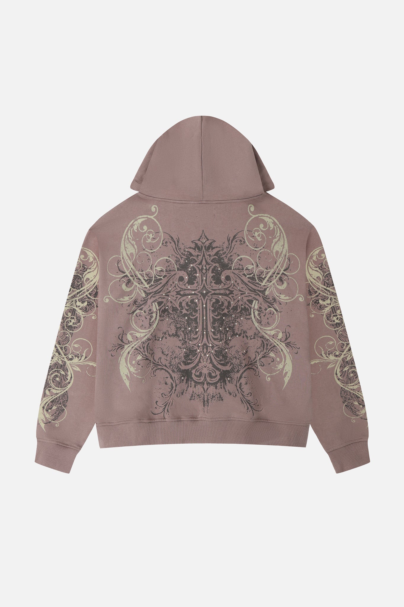 Brown Scripture Eclipse Zip Up Hoodie