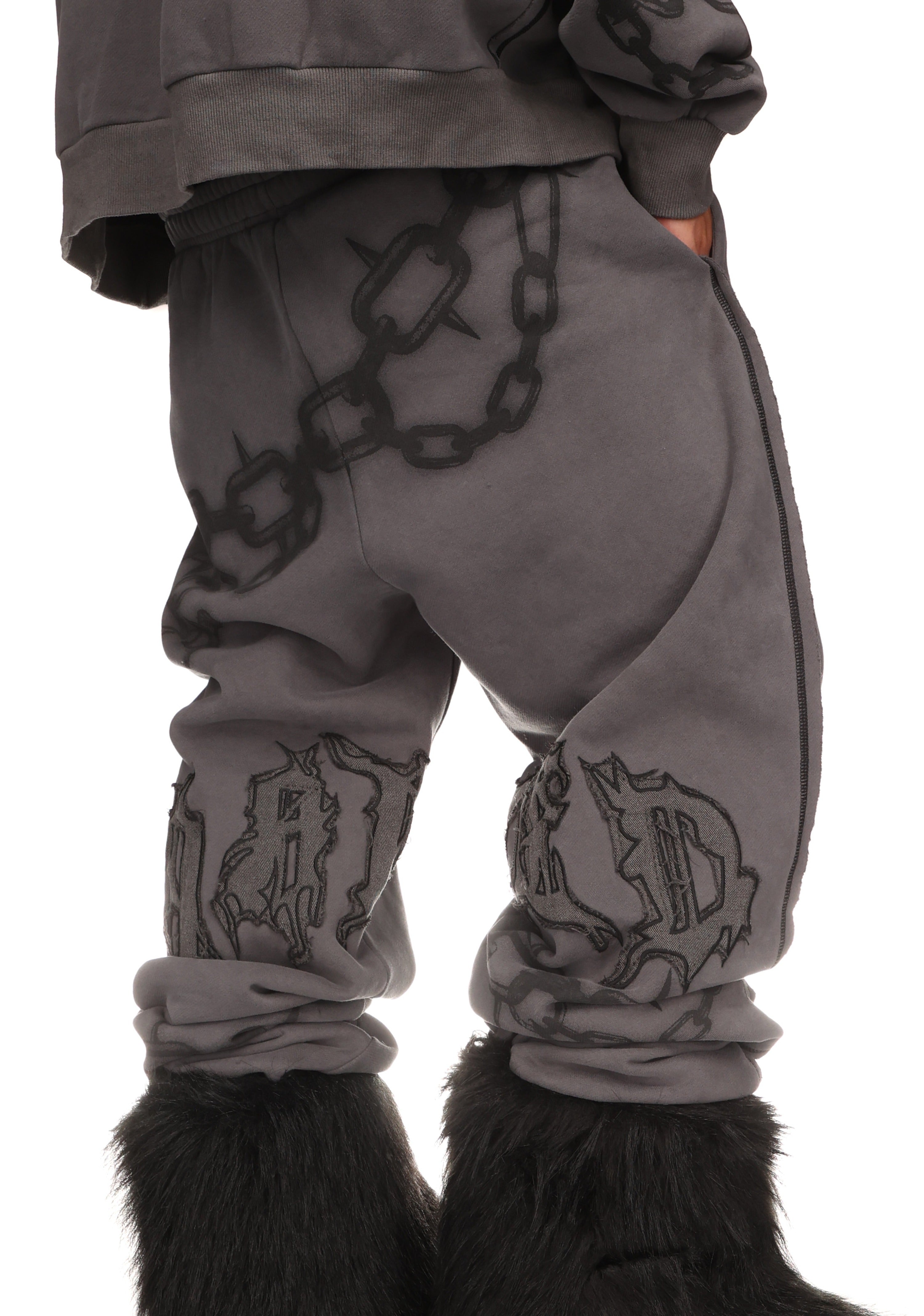 CHAINS SWEATPANTS CAST IRON
