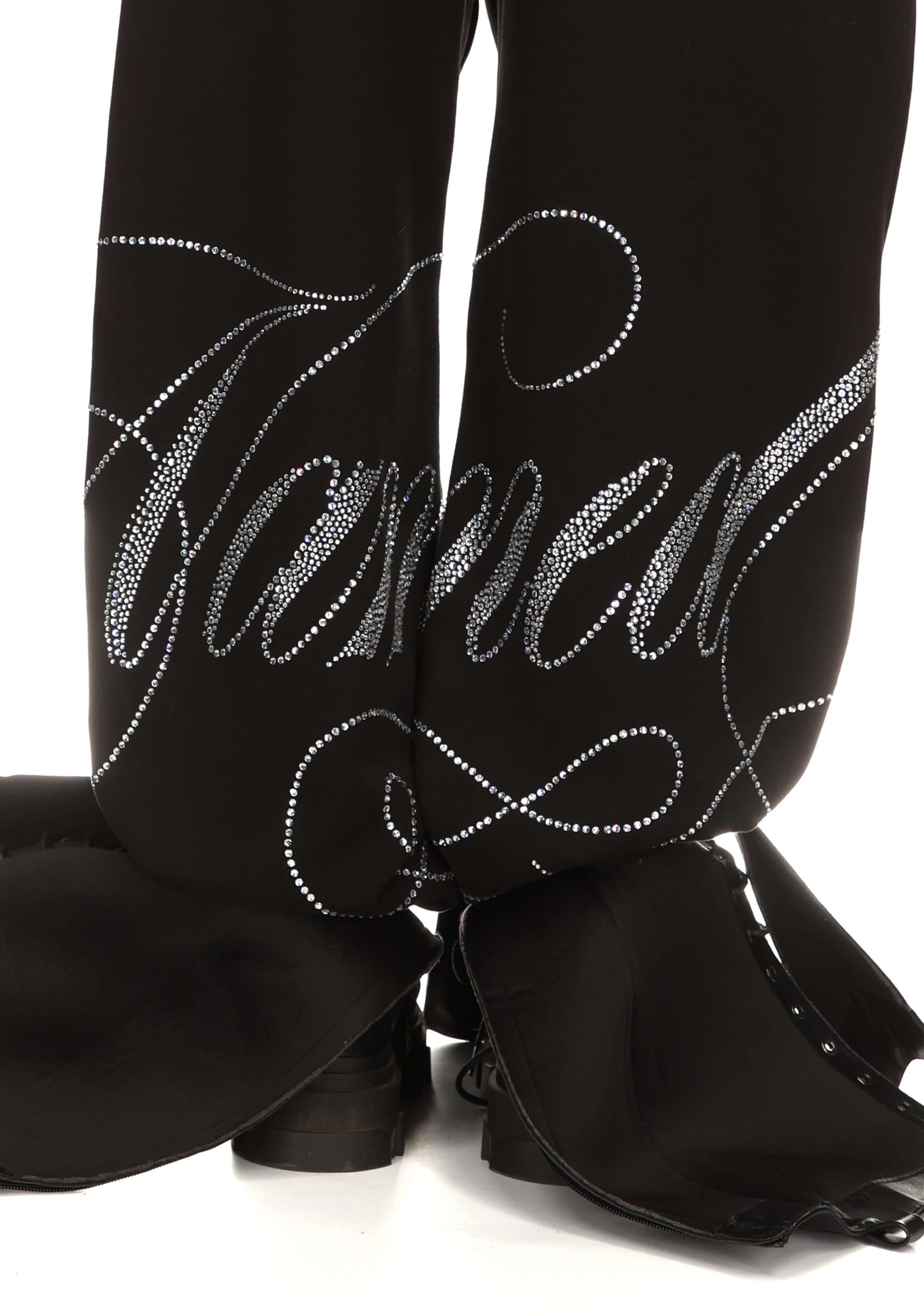 ENEMY RHINESTONE SWEATPANTS BLACK