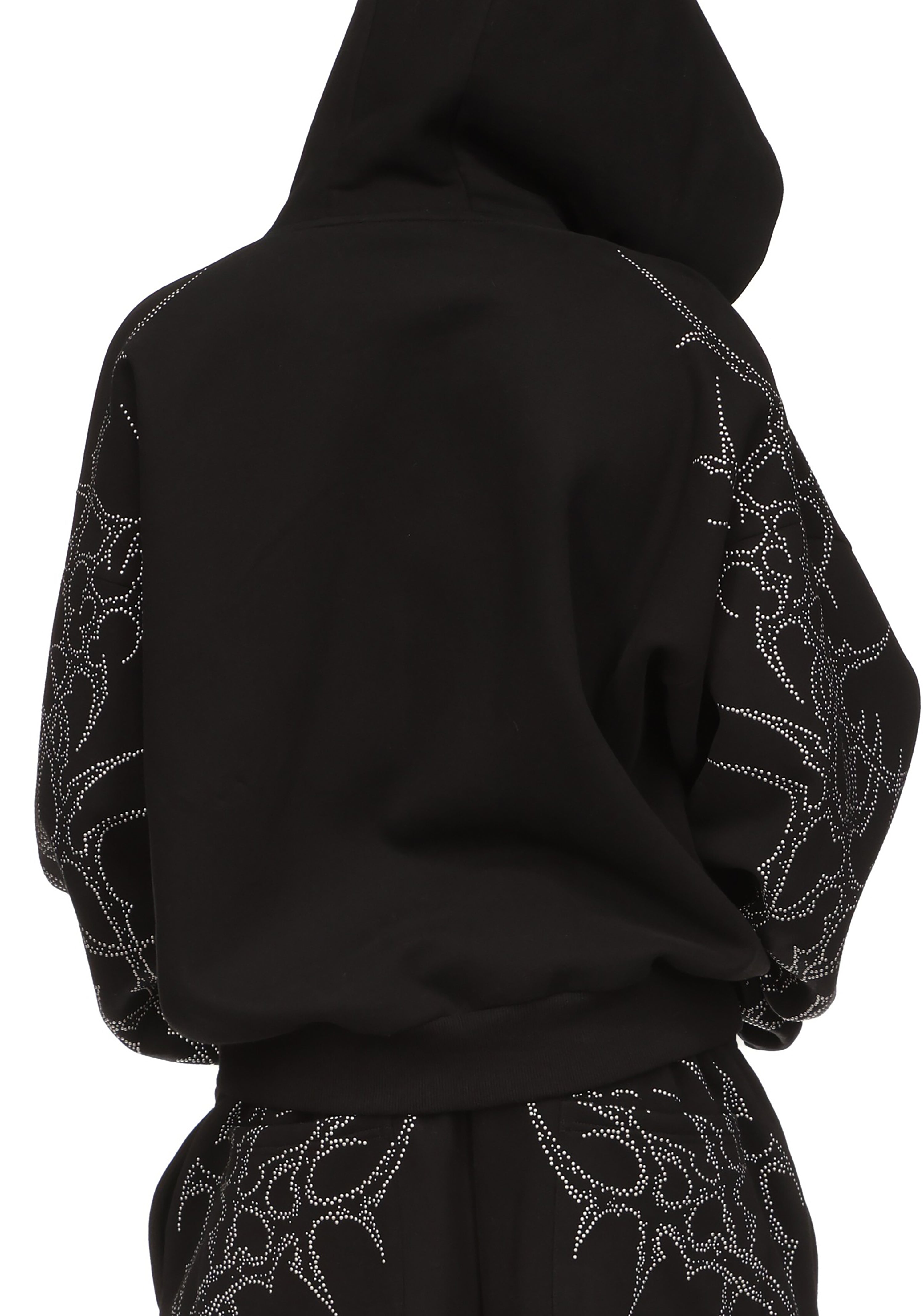 HAUNT STUDDED ZIP HOODIE BLACK