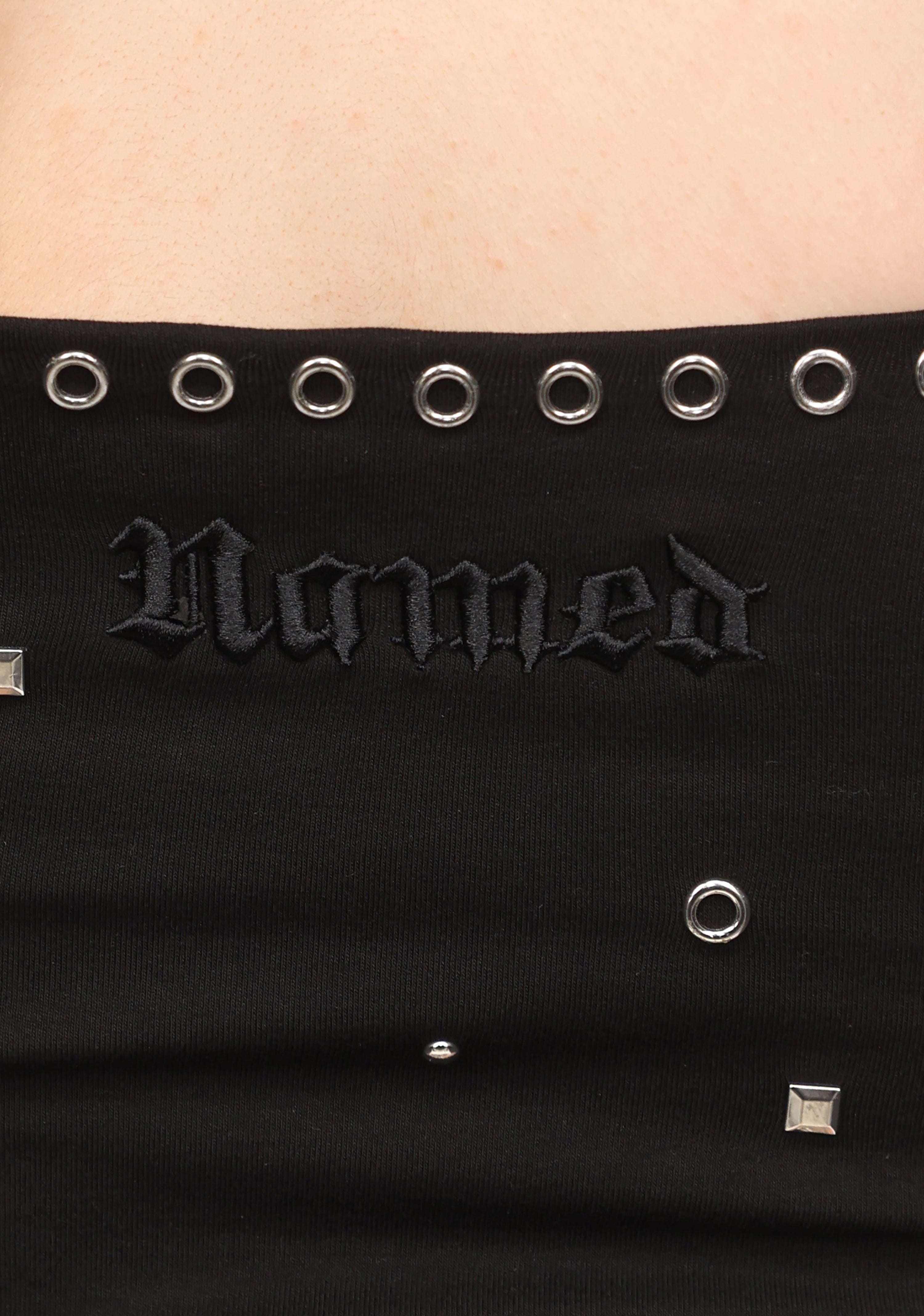 KNIGHT STUDDED TUBE TOP BLACK