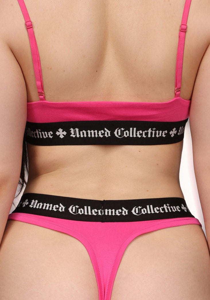 CLASSICS LOGO THONG HOT PINK