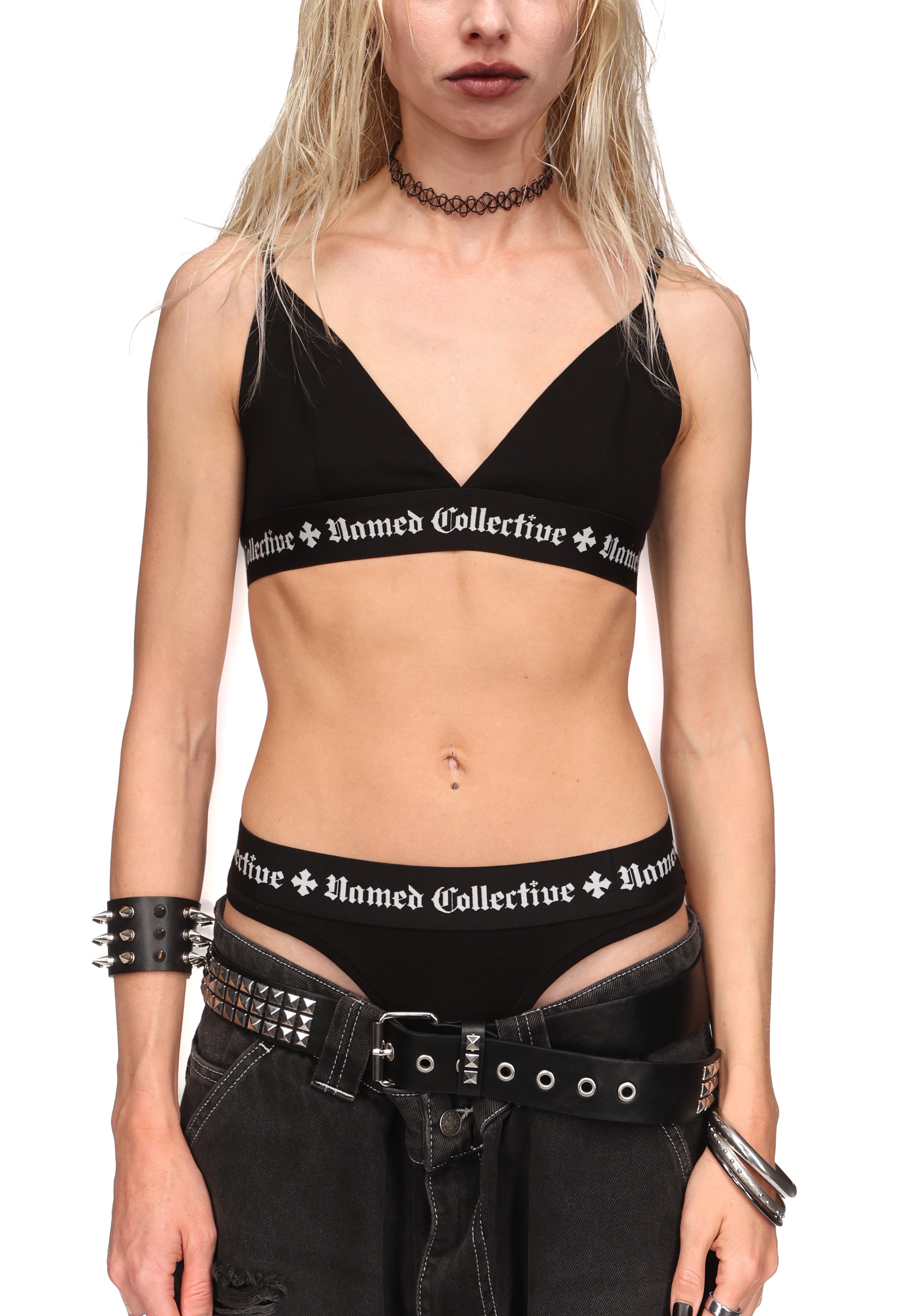 CLASSICS LOGO TRIANGLE BRALETTE BLACK