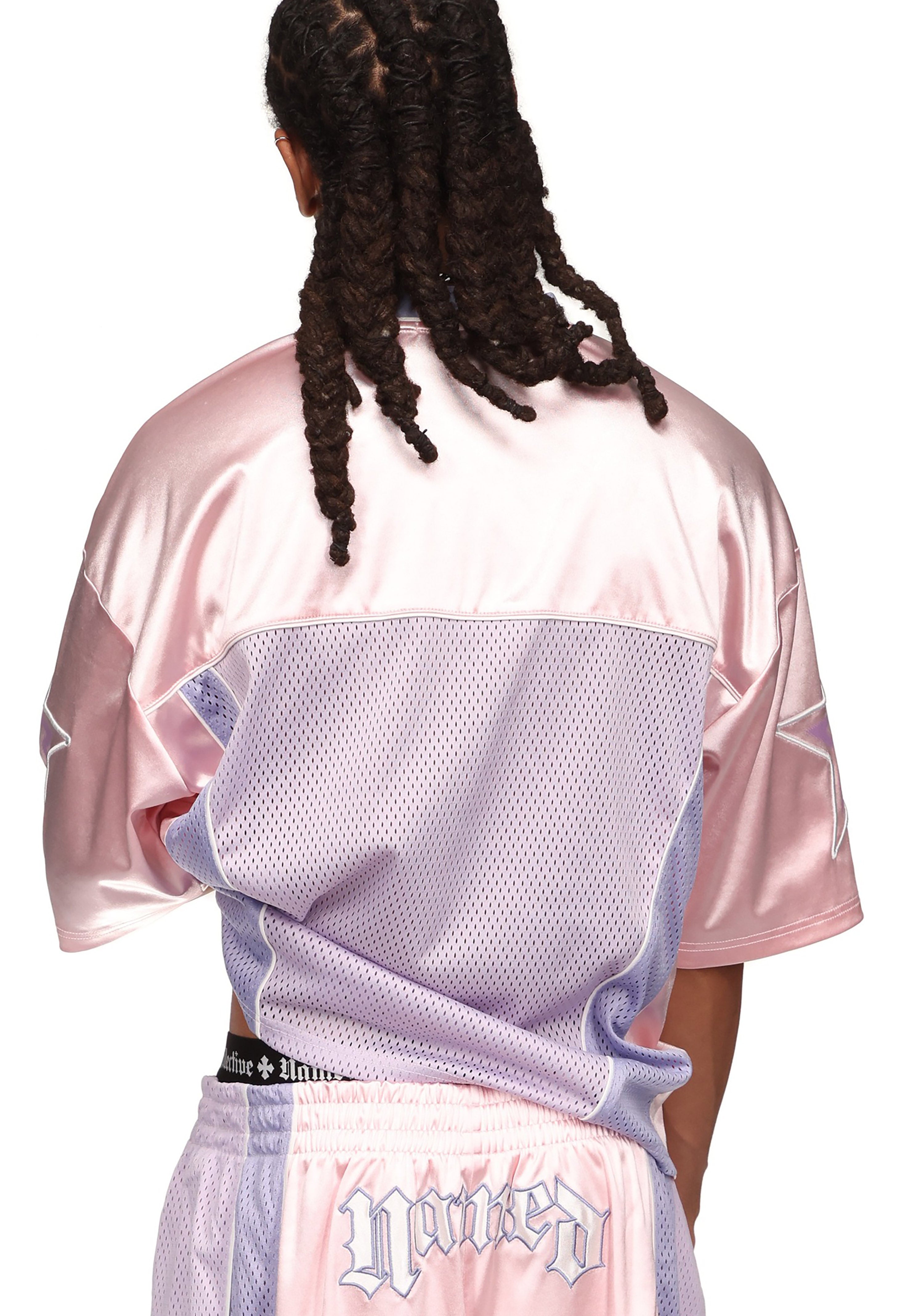 Nth ACTIVE AIRTEX MESH OVERSIZED JERSEY BABY PINK
