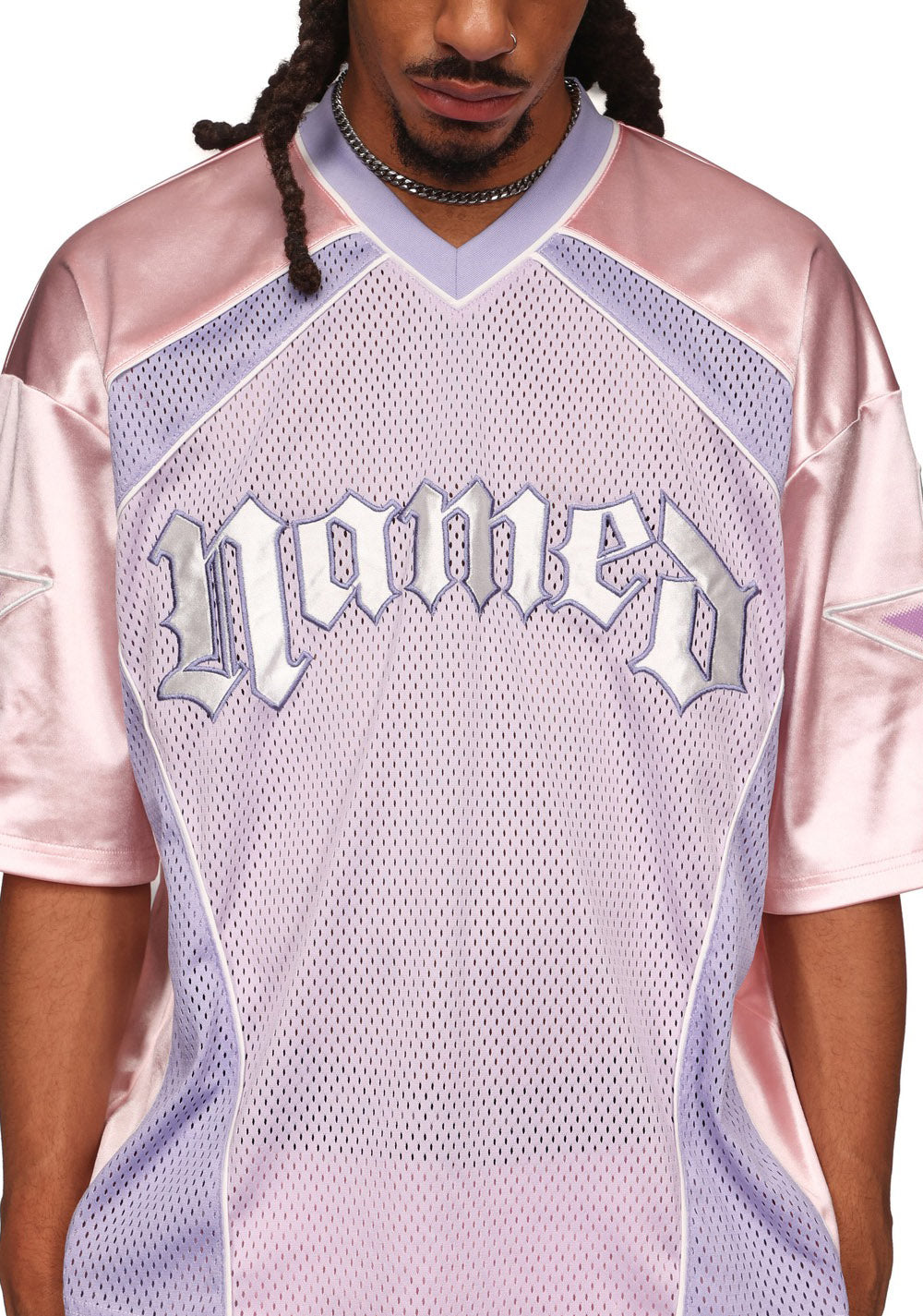 Nth ACTIVE AIRTEX MESH OVERSIZED JERSEY BABY PINK