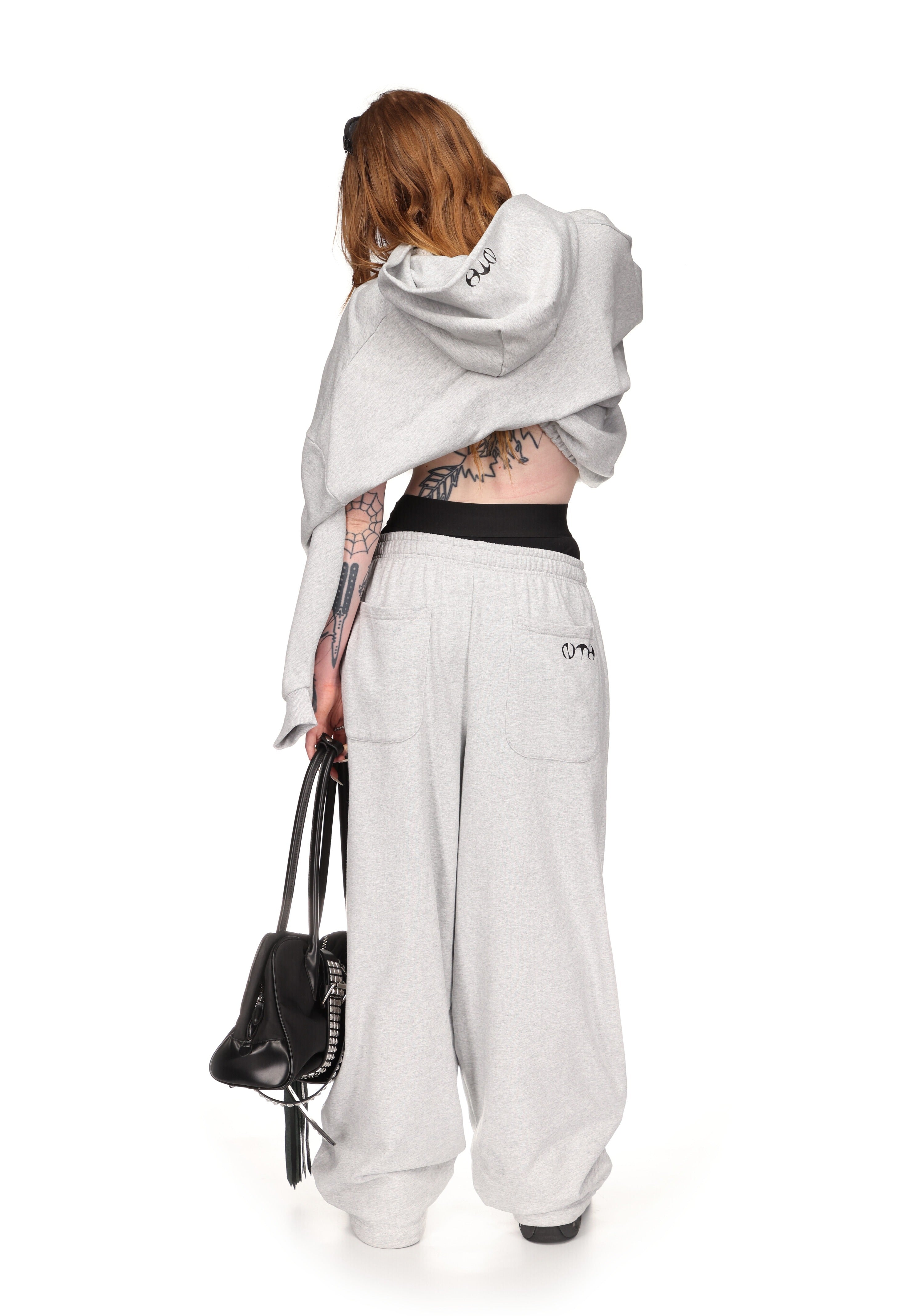 Nth ACTIVE OLD ENGLISH OVERSIZED SWEATPANTS GREY MARL