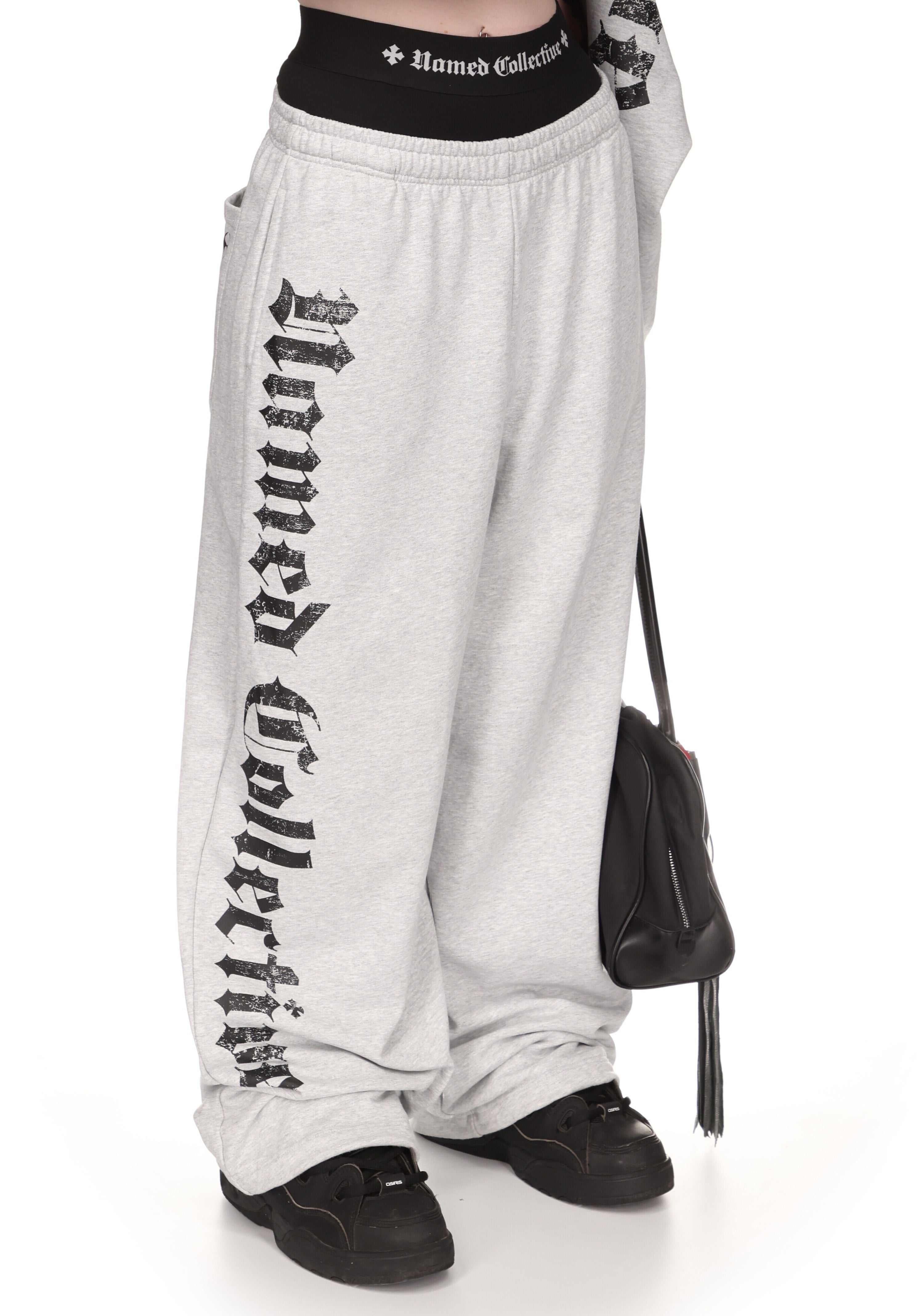 Nth ACTIVE OLD ENGLISH OVERSIZED SWEATPANTS GREY MARL
