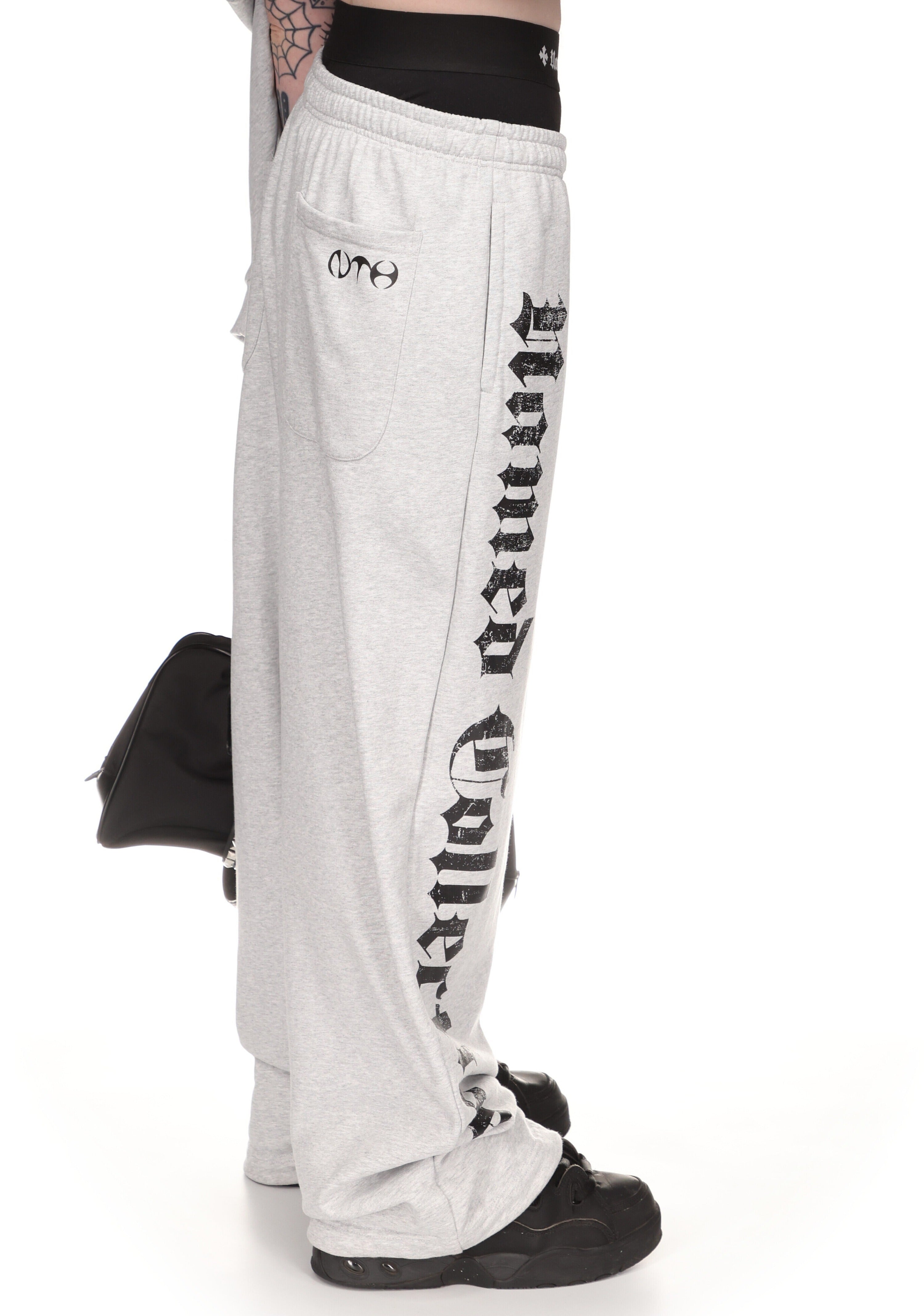 Nth ACTIVE OLD ENGLISH OVERSIZED SWEATPANTS GREY MARL