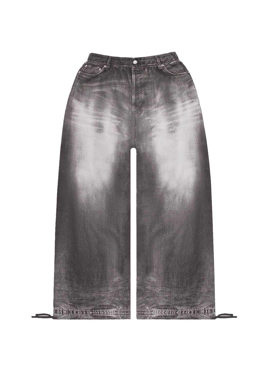 OFF GRID DENIM EFFECT OVERSIZED SWEATPANTS WASHED BLACK