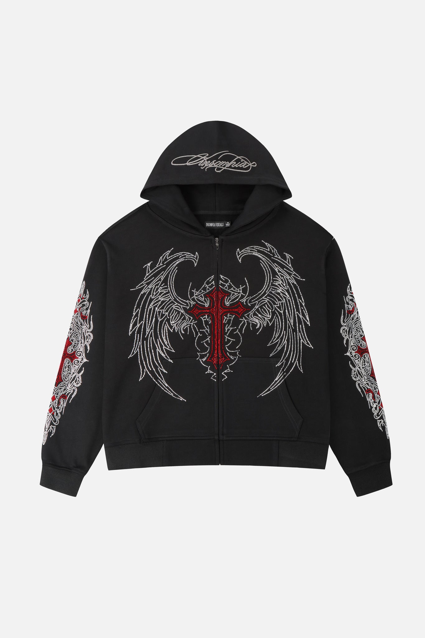 Red Cross Zip Up Hoodie