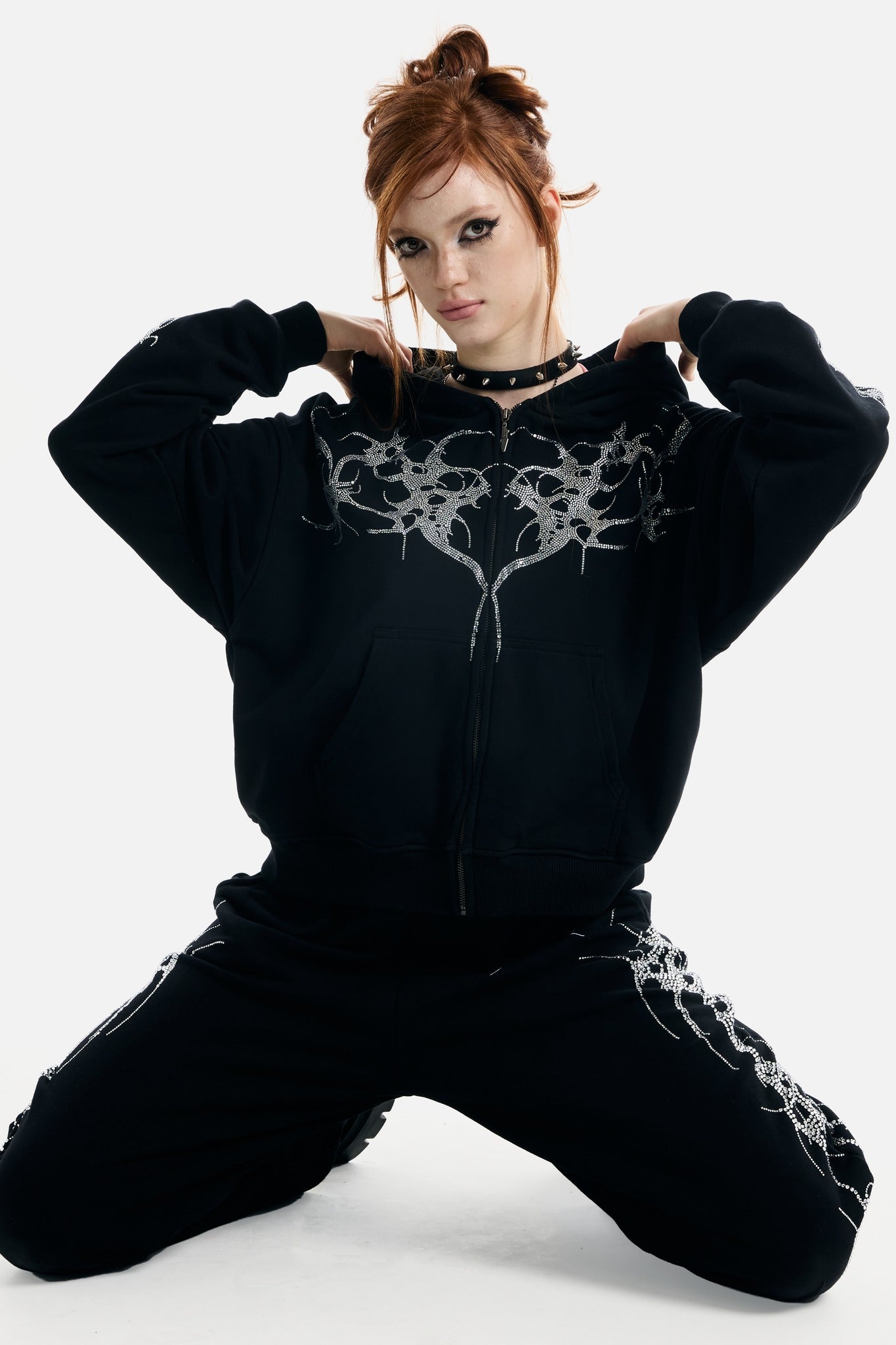 Thorns Rhinestone Hoodie
