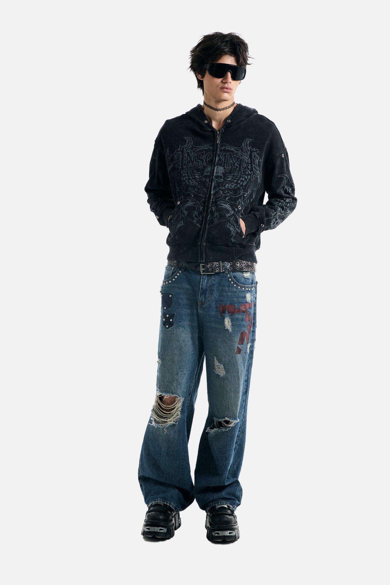 TRIBAL ZIP UP HOODIE