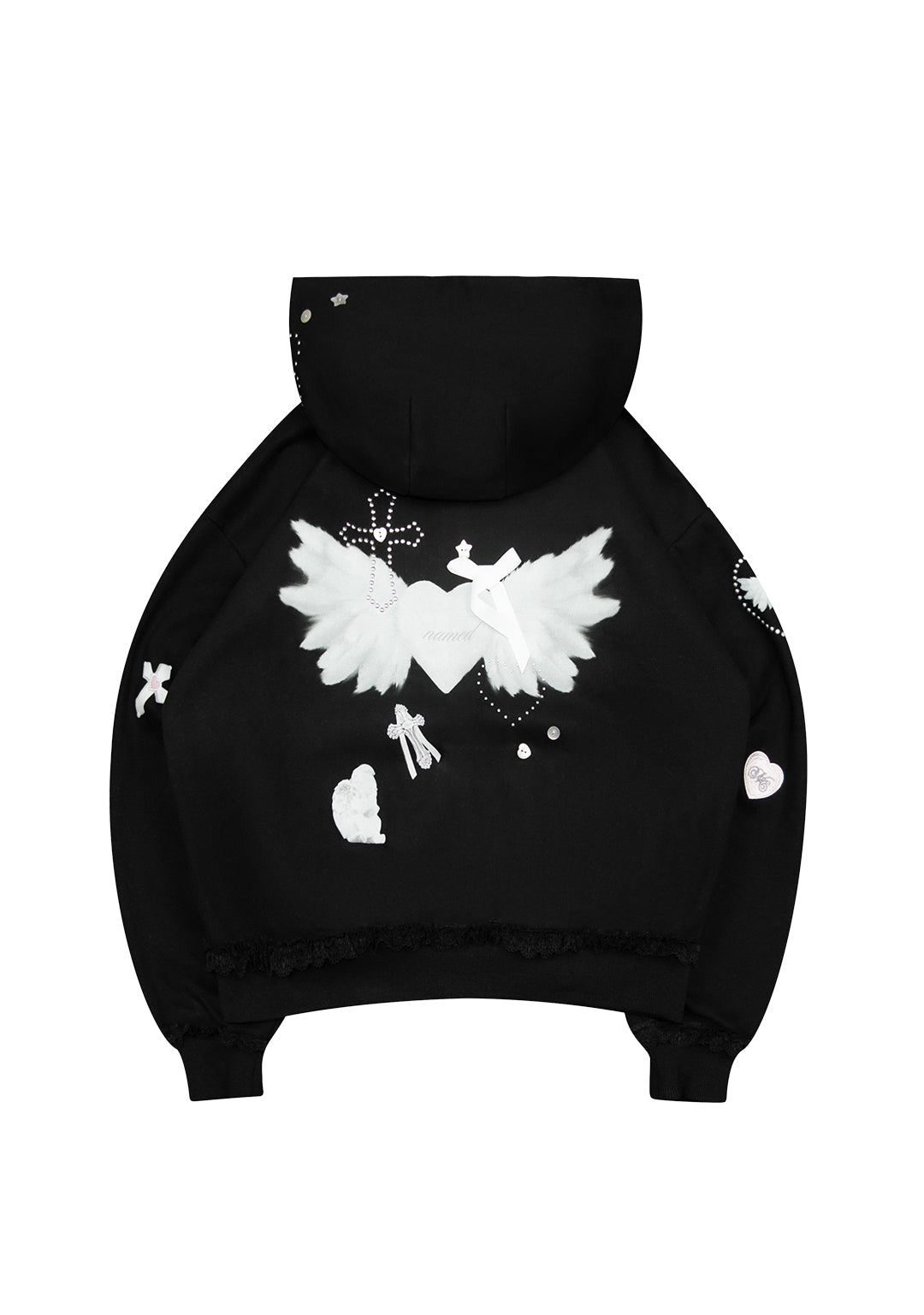 WHISPER ZIP HOODIE BLACK
