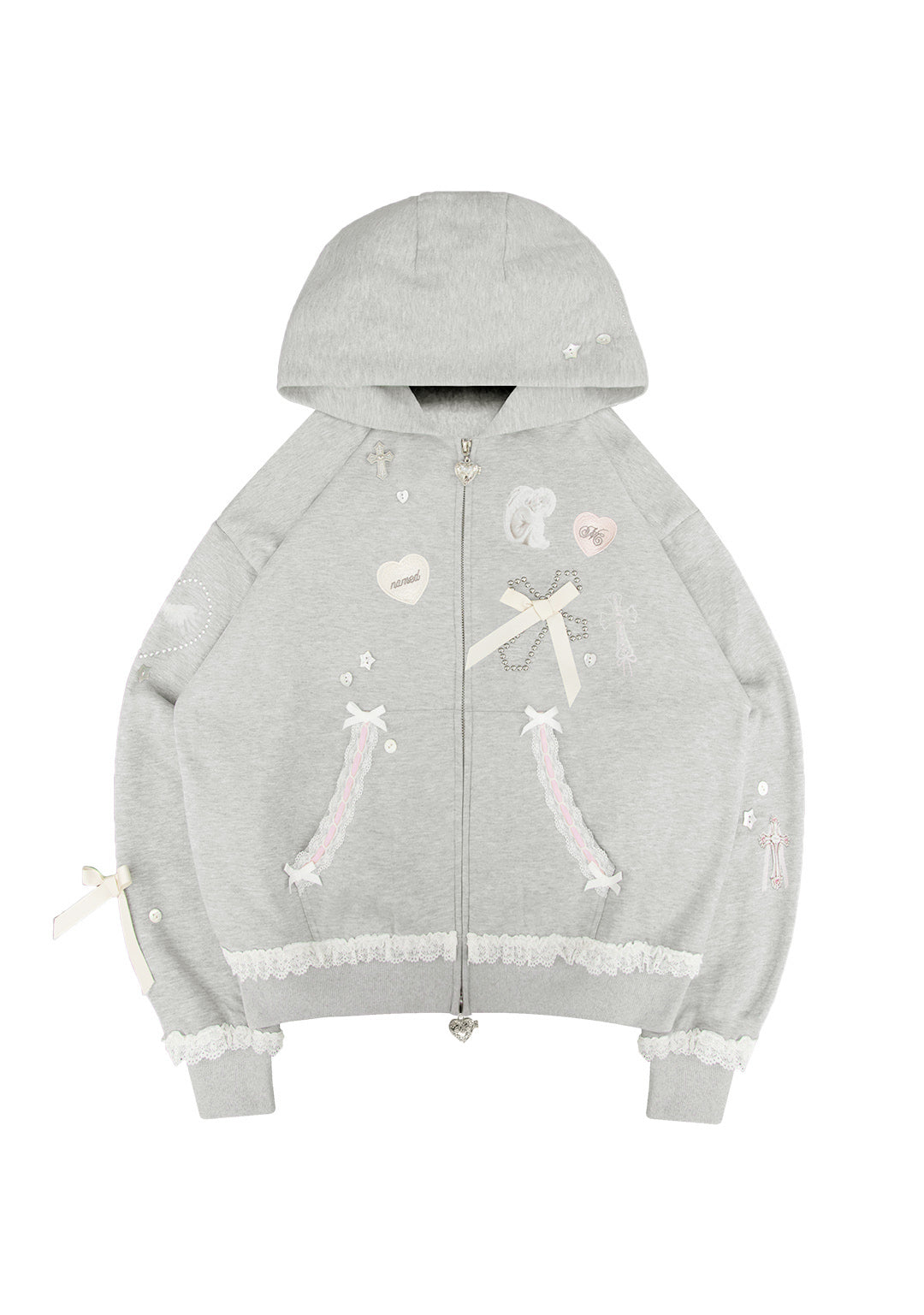 WHISPER ZIP HOODIE GREY MARL