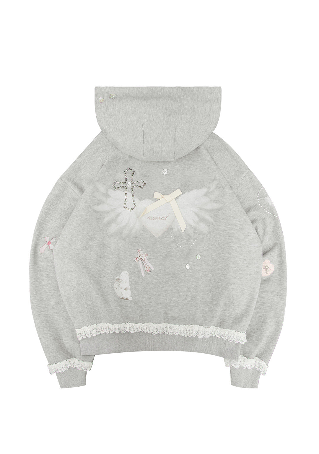 WHISPER ZIP HOODIE GREY MARL