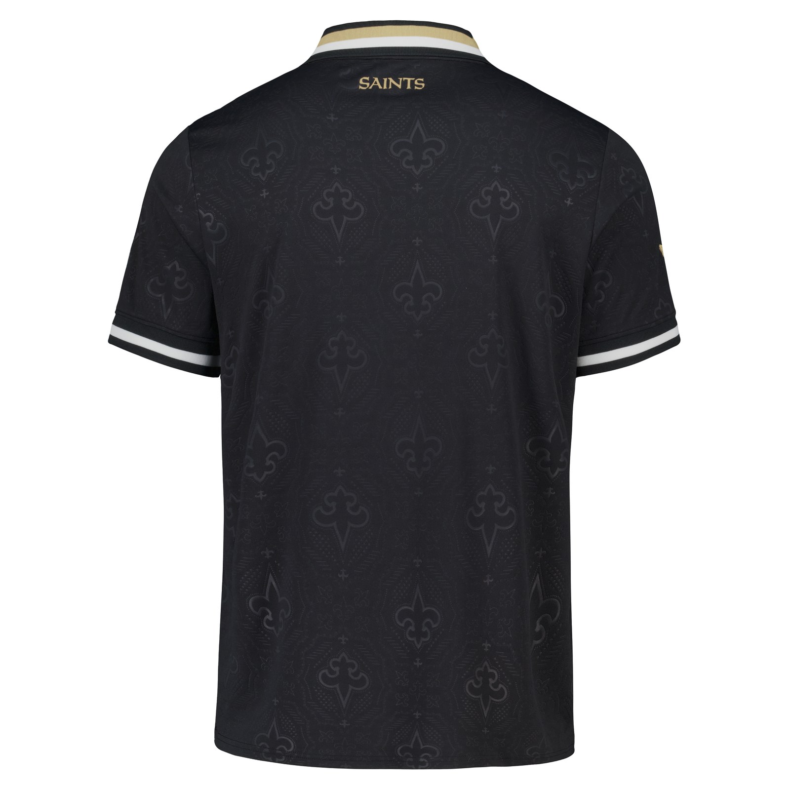 New Orleans Saints Youth Football x Football Collared Fan Top - Black