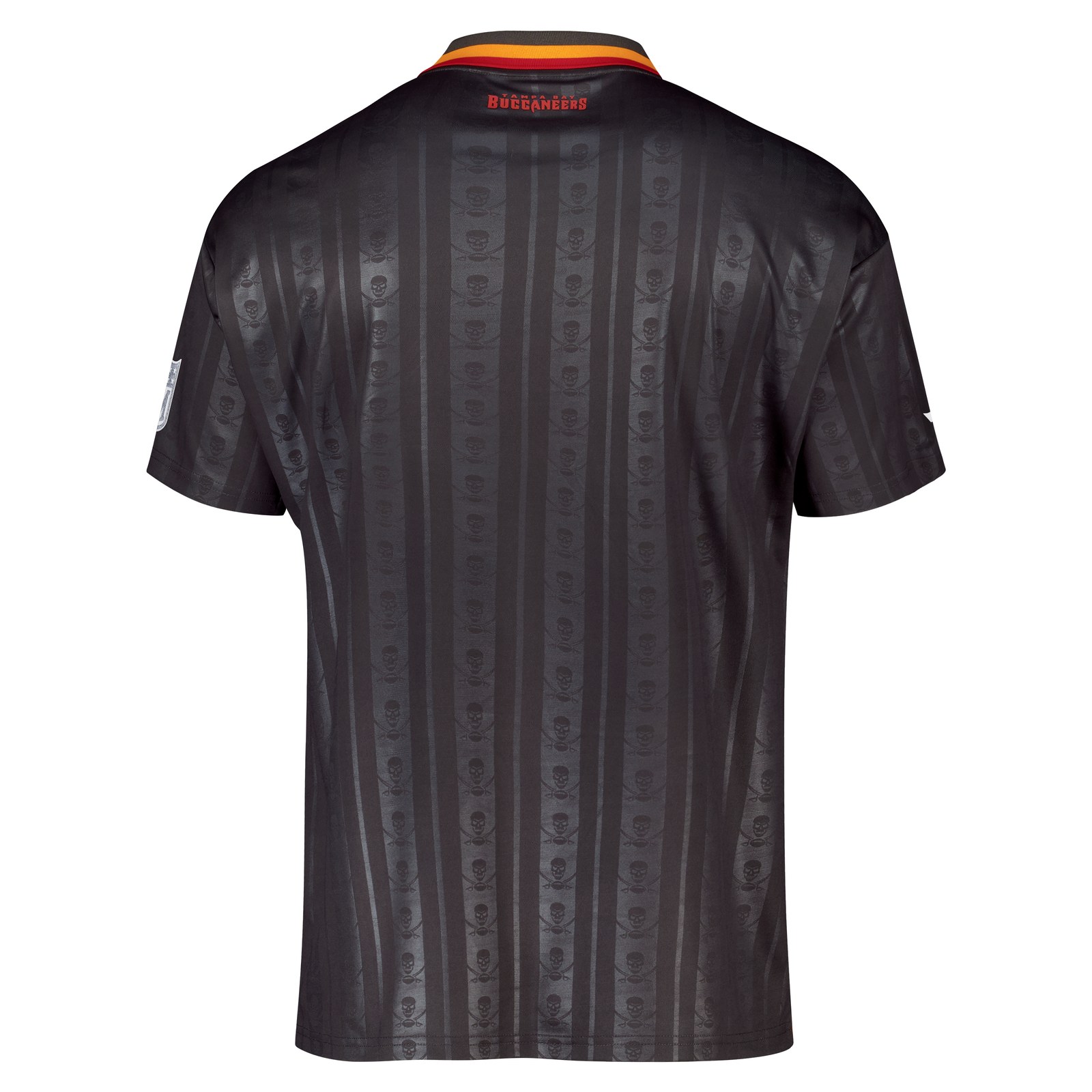 Tampa Bay Buccaneers Youth Football x Football Collared Fan Top - Pewter