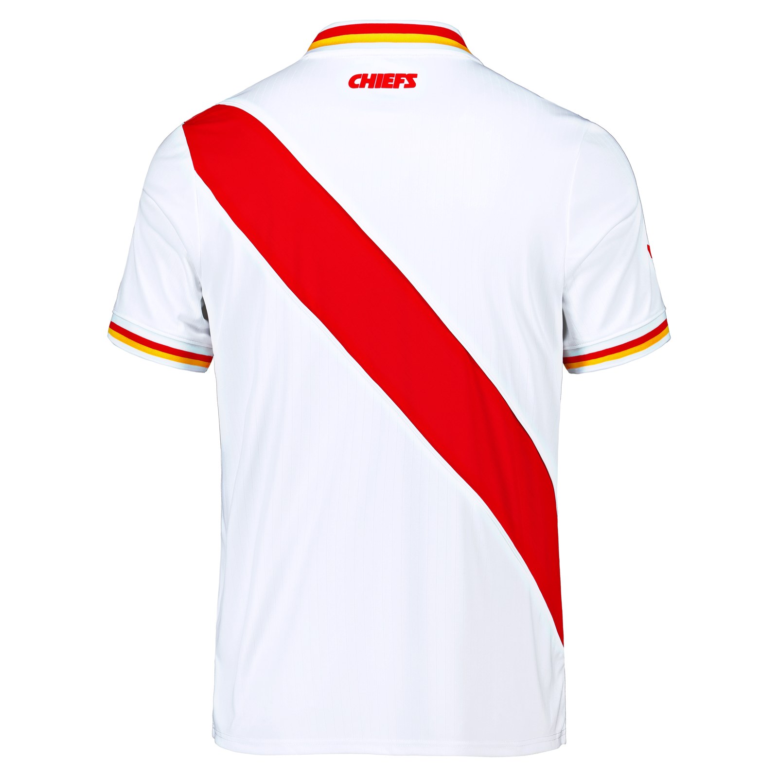 Kansas City Chiefs Youth Football x Football Collared Fan Top - White