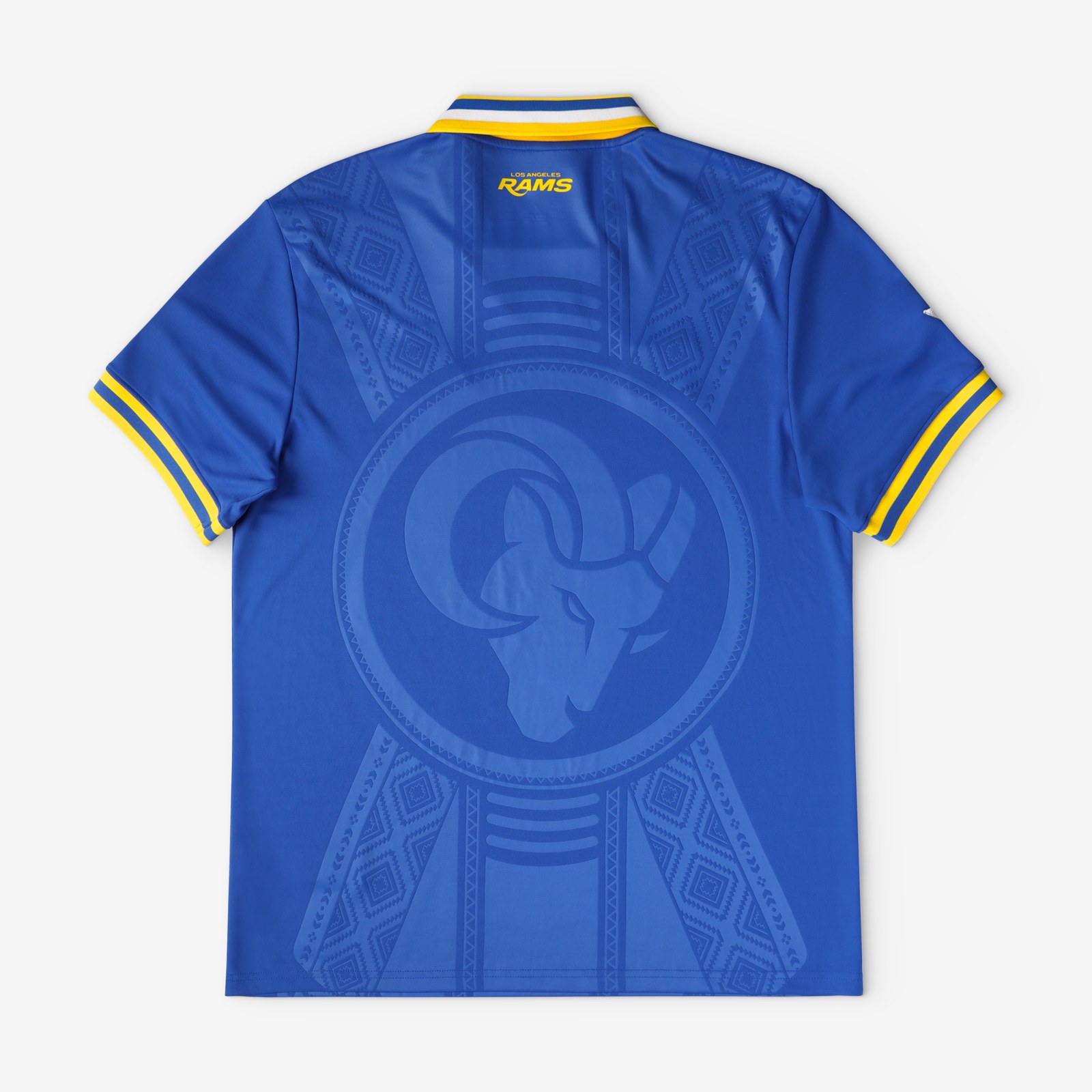 Los Angeles Rams Youth Football x Football Collared Fan Top - Royal