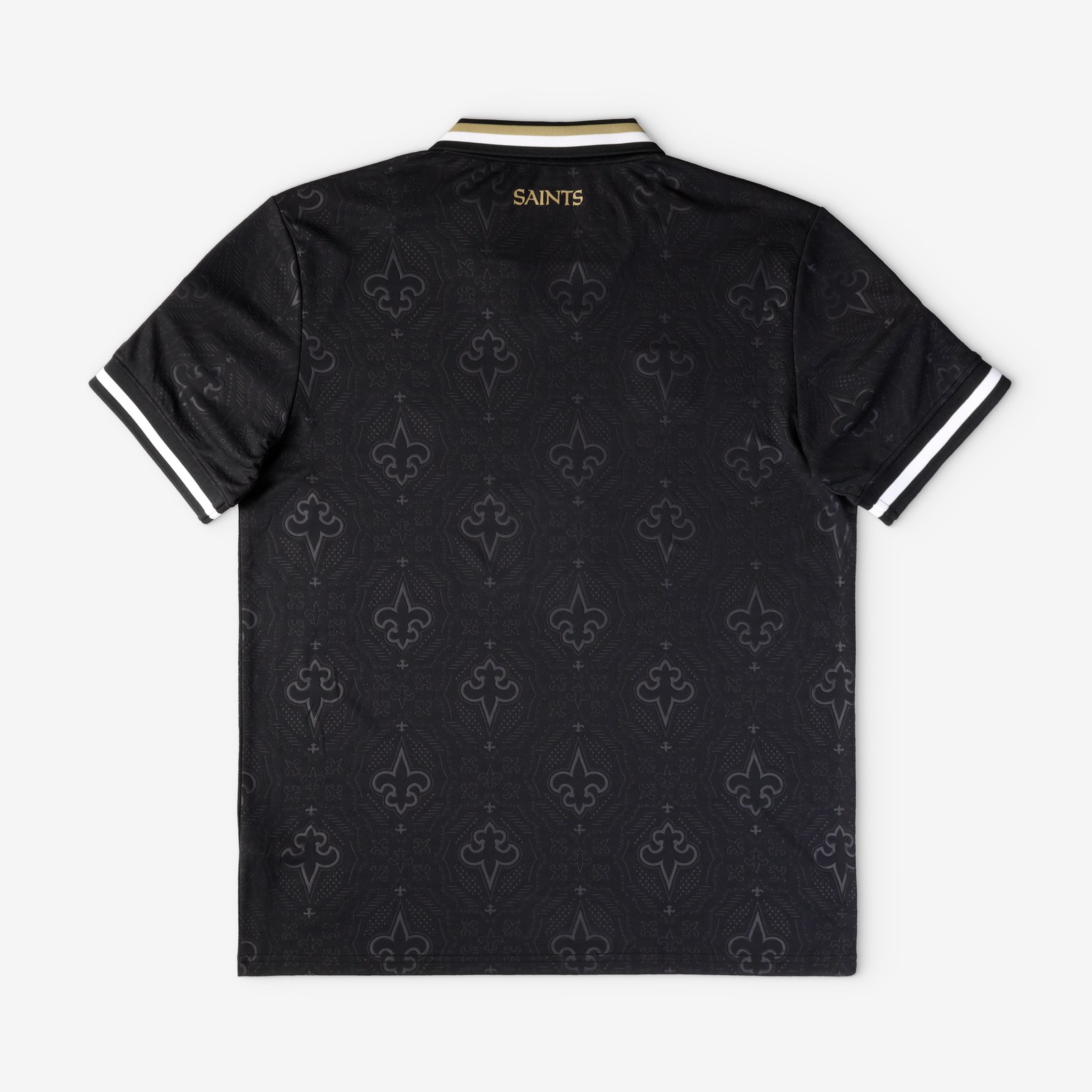 New Orleans Saints Youth Football x Football Collared Fan Top - Black