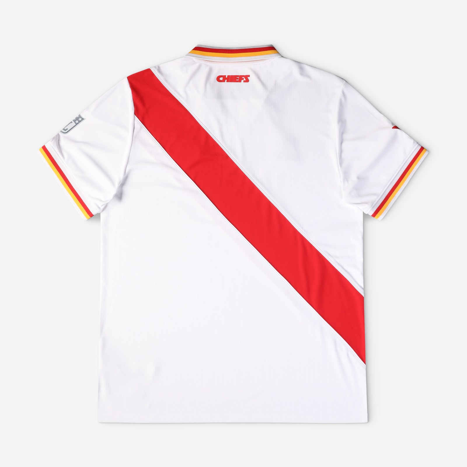 Kansas City Chiefs Youth Football x Football Collared Fan Top - White