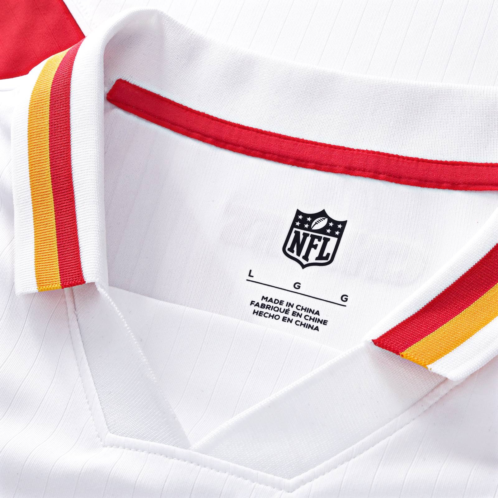 Kansas City Chiefs Youth Football x Football Collared Fan Top - White