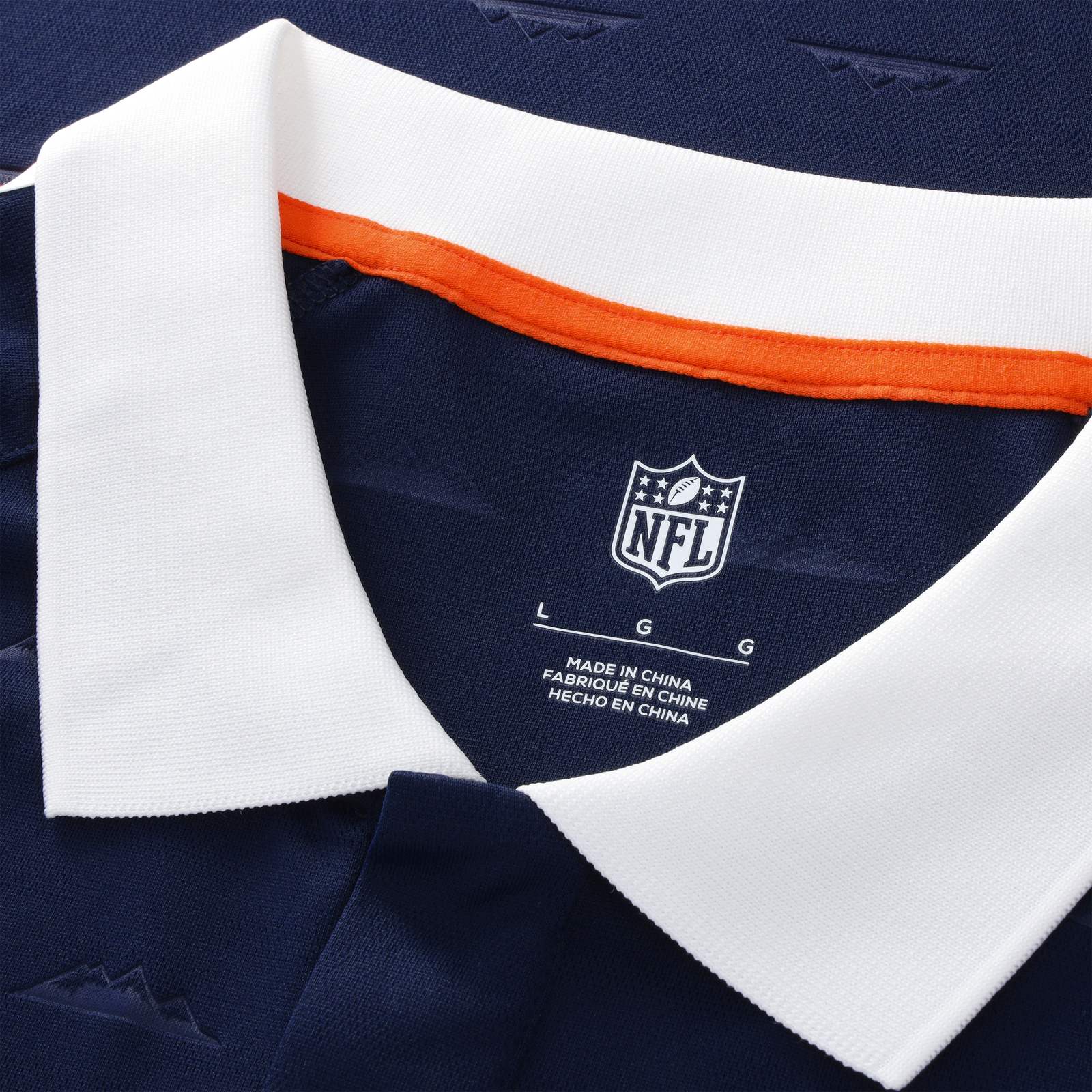 Denver Broncos Youth Football x Football Collared Fan Top - Navy