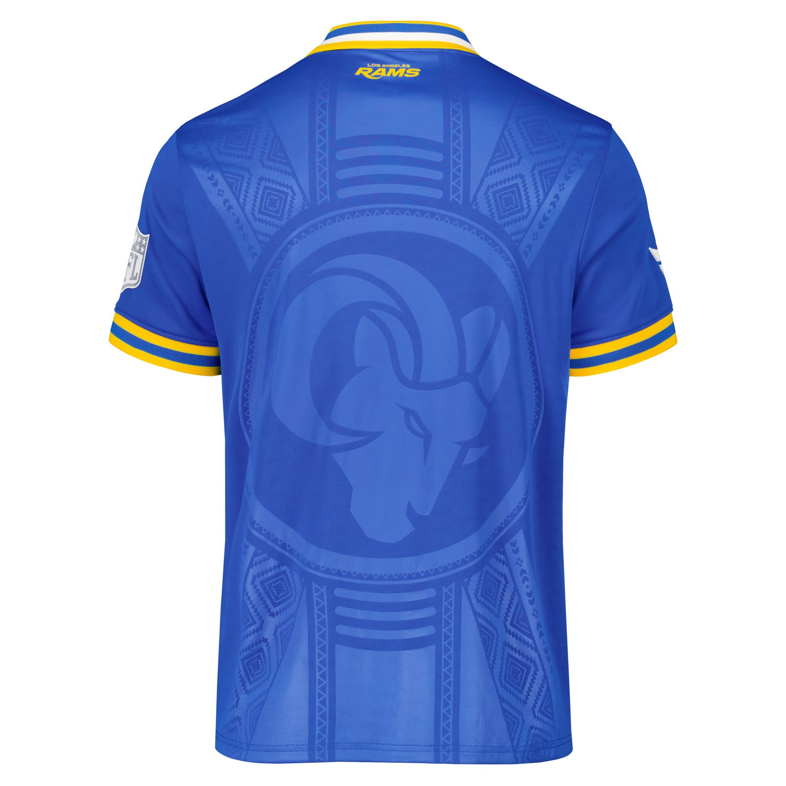 Los Angeles Rams Youth Football x Football Collared Fan Top - Royal